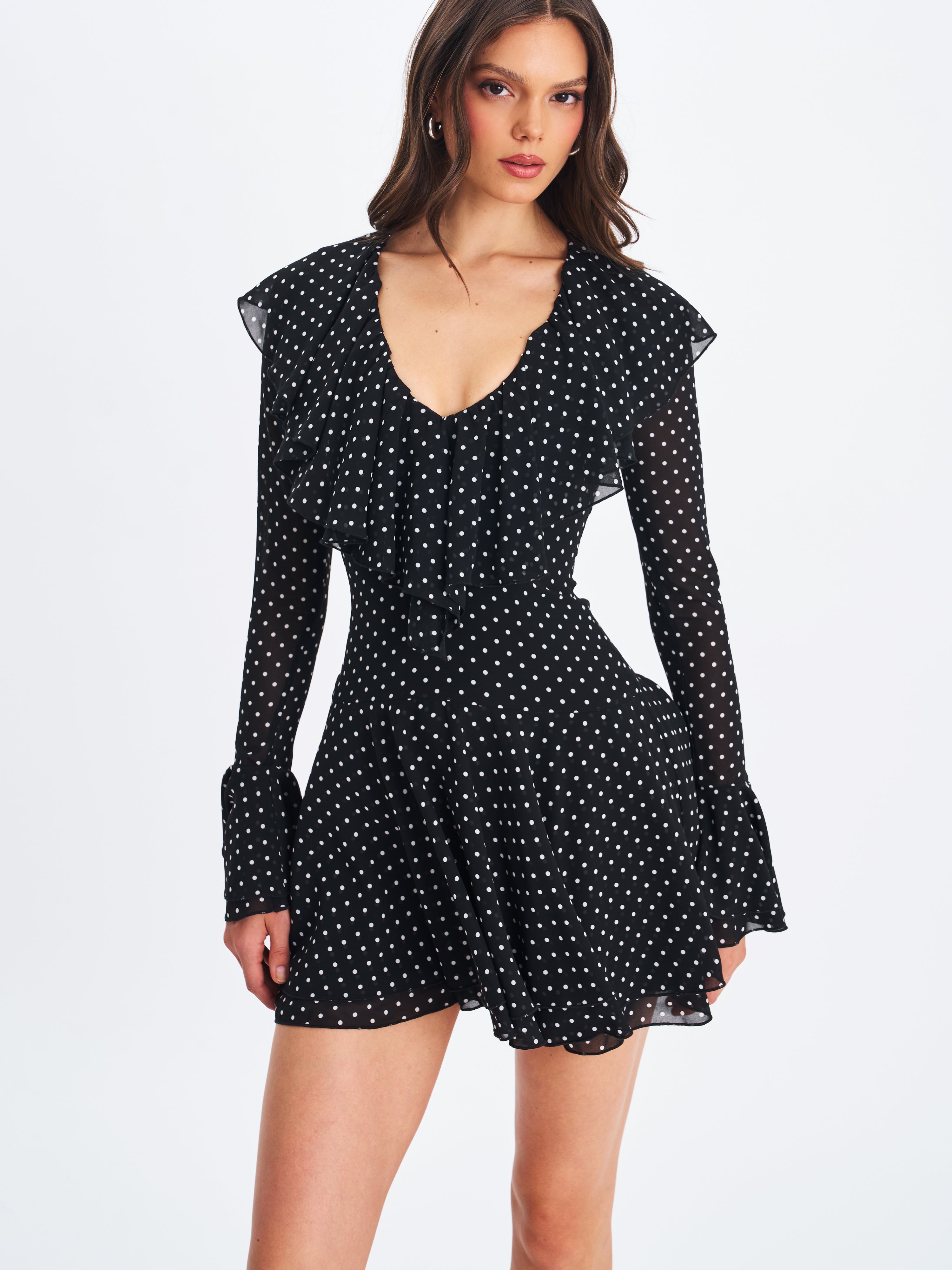 robe mini à pois