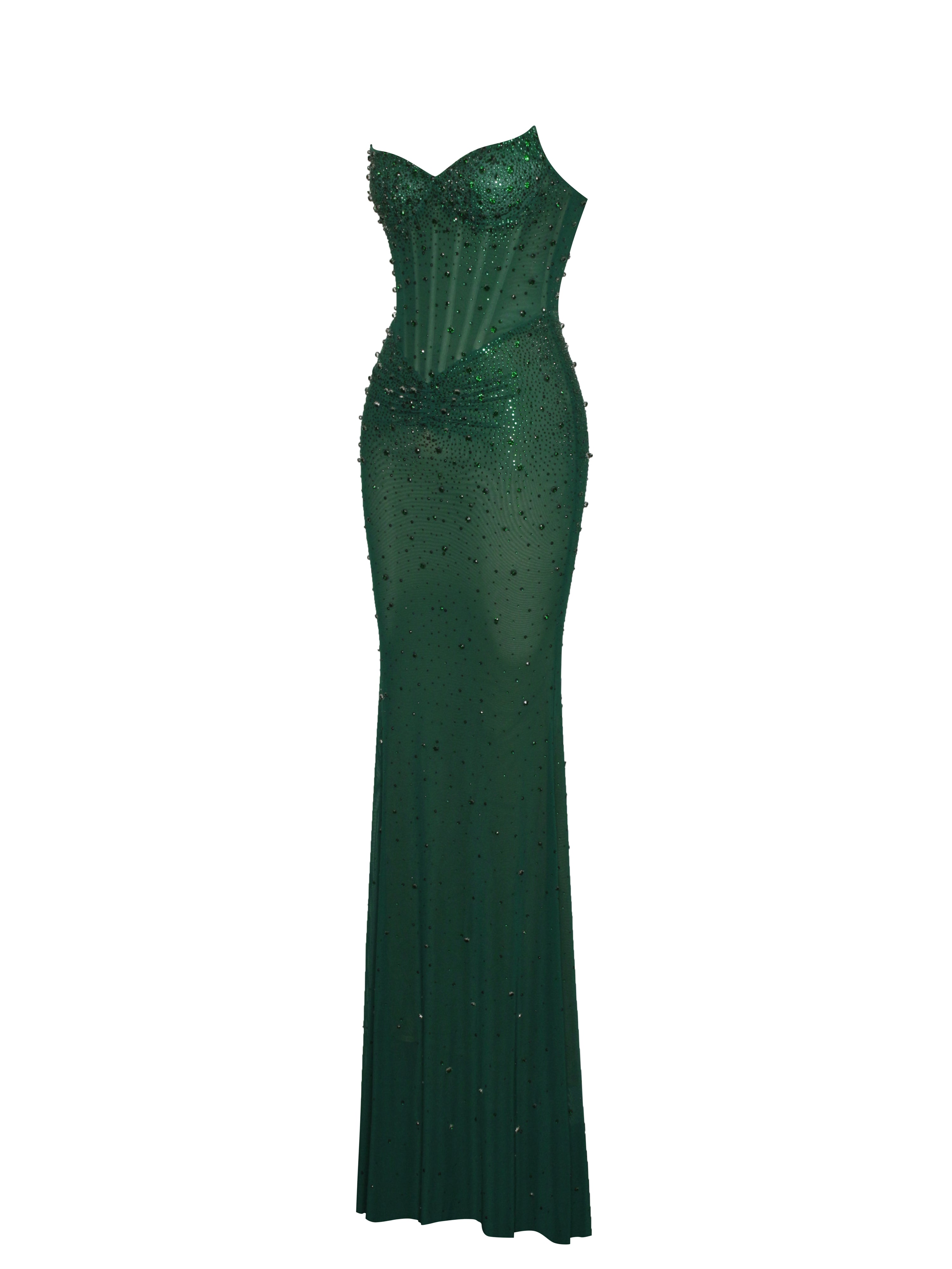 moderne robe sirène vert