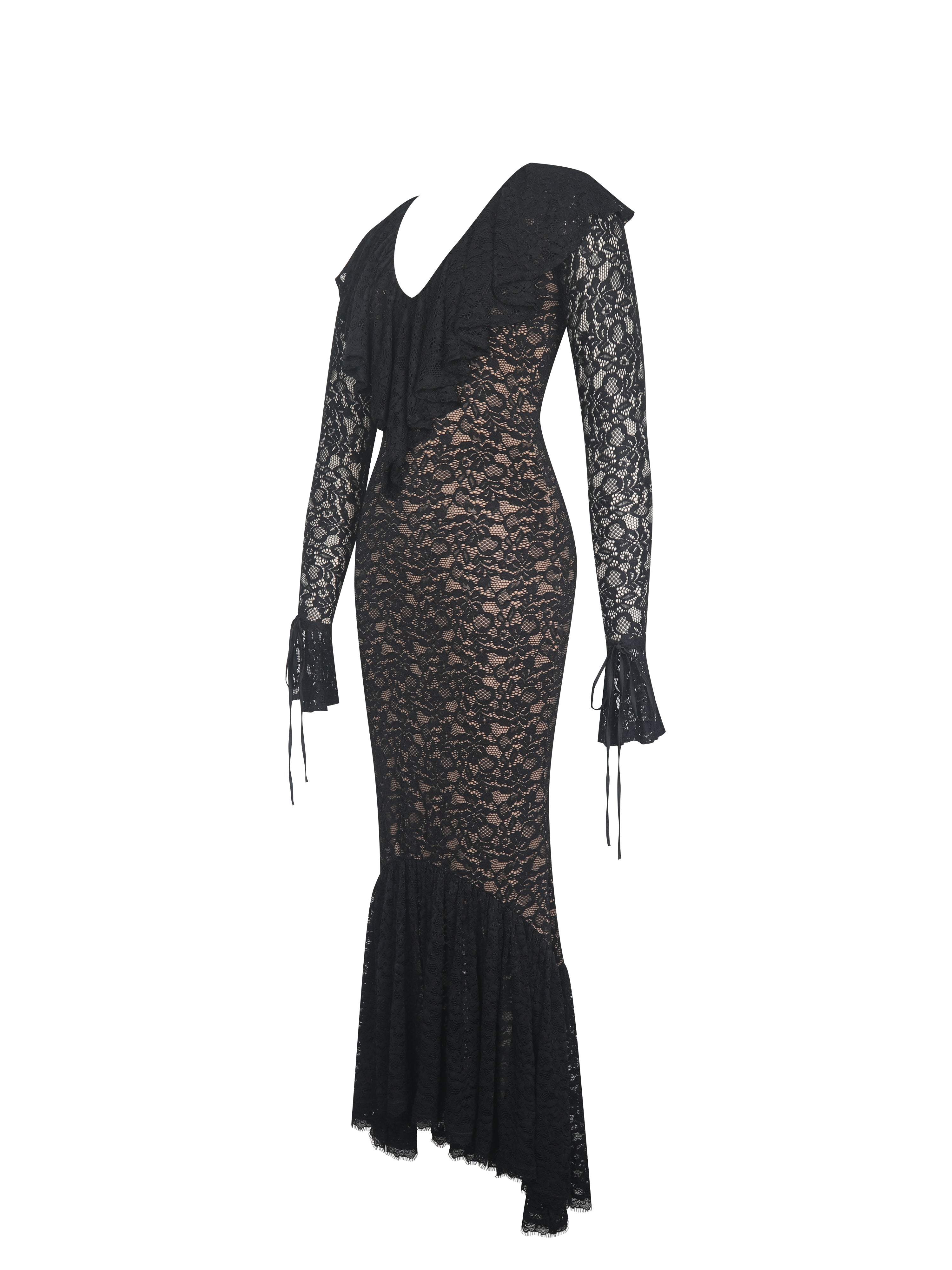 Robe glamour ruffle