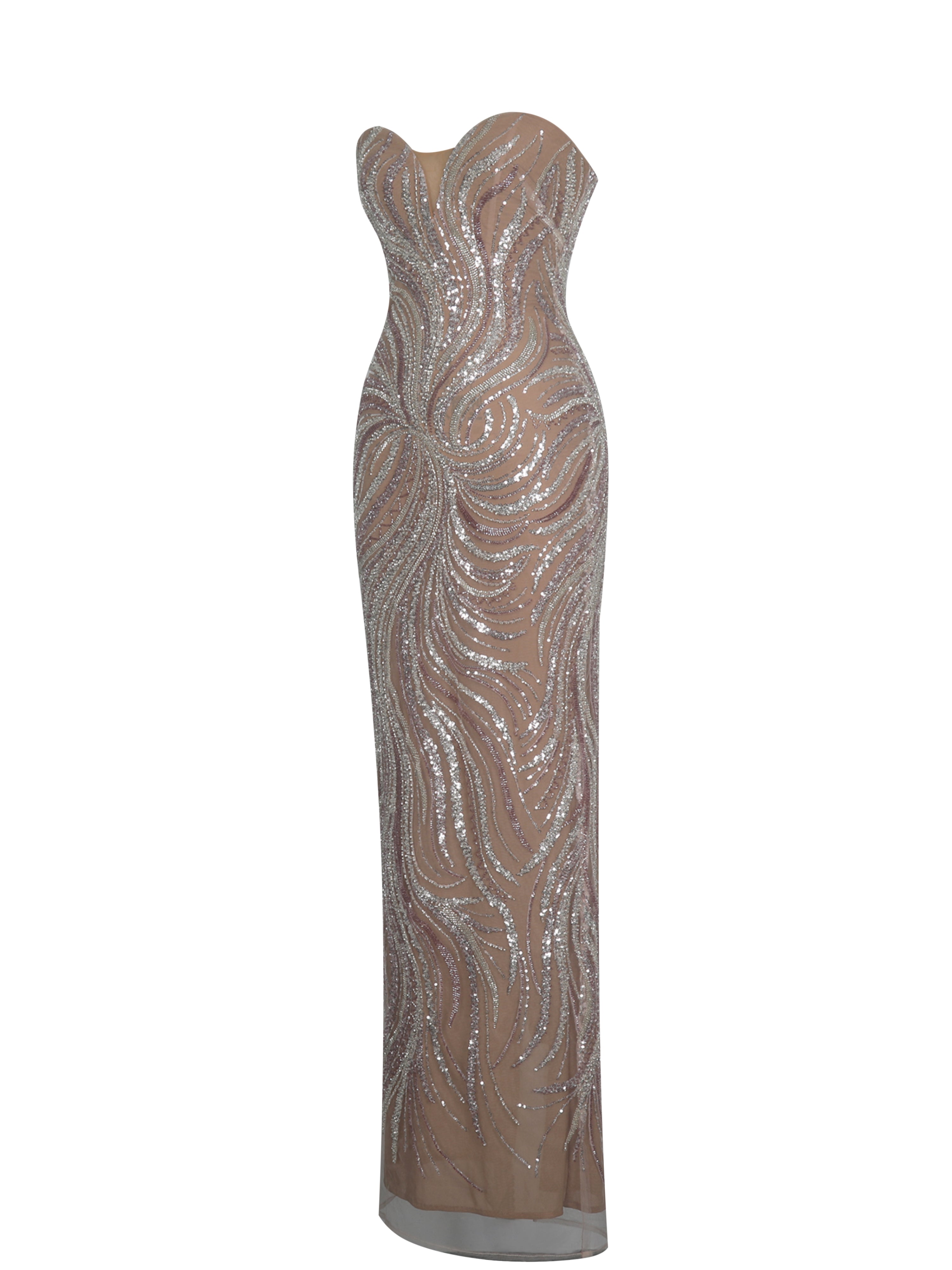 robe festive longue abricot