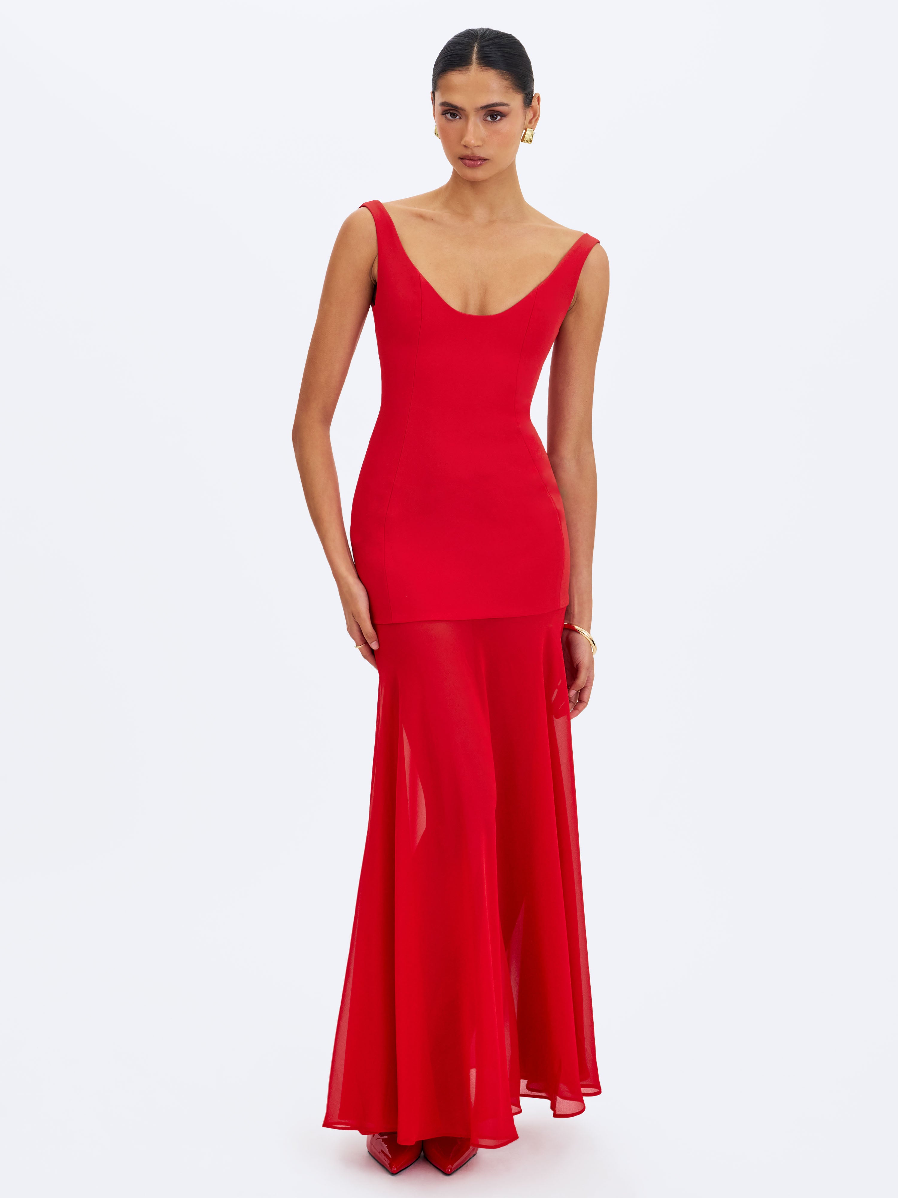 robe longue cramoisie