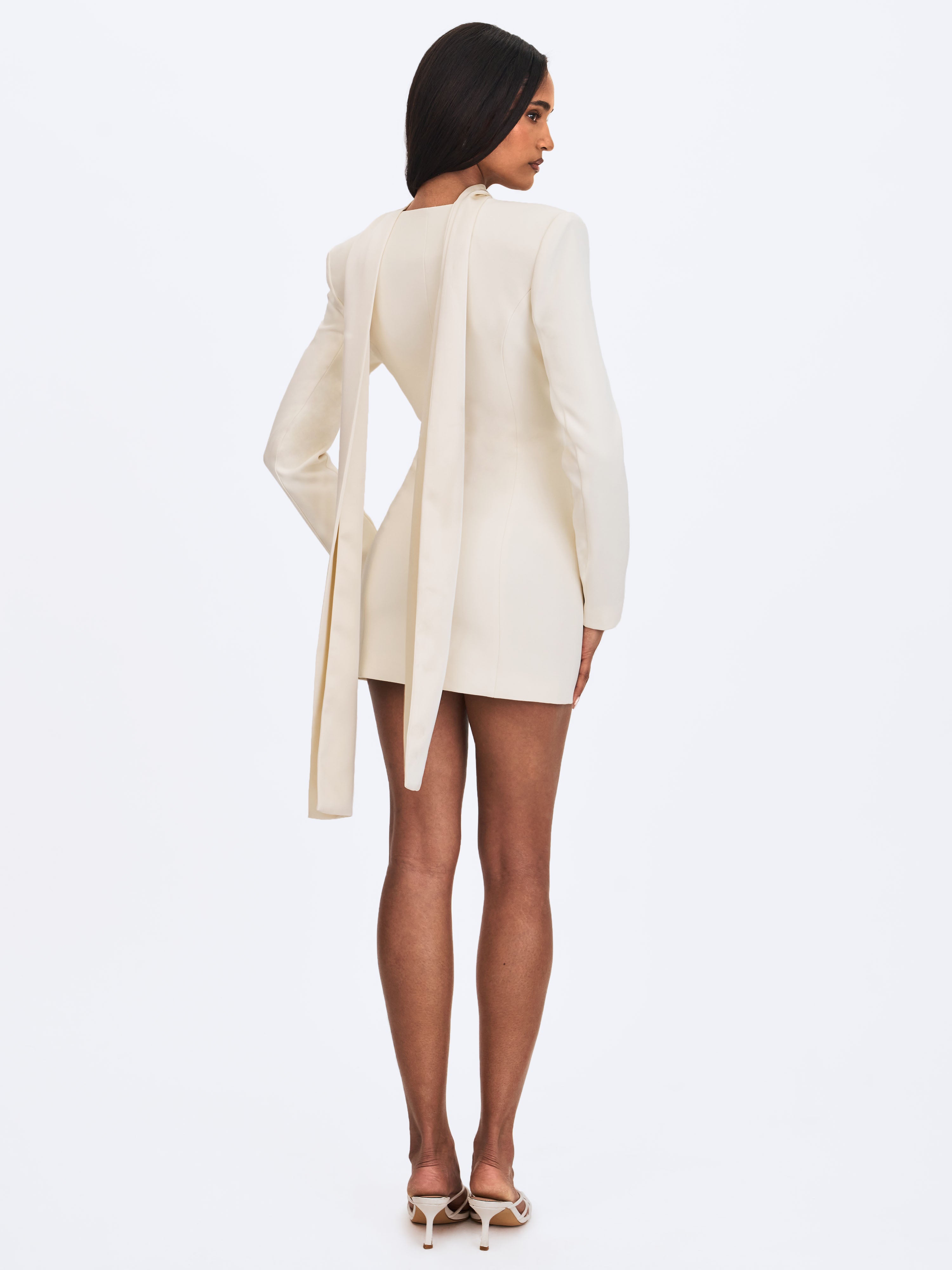 élégante robe blazer crème