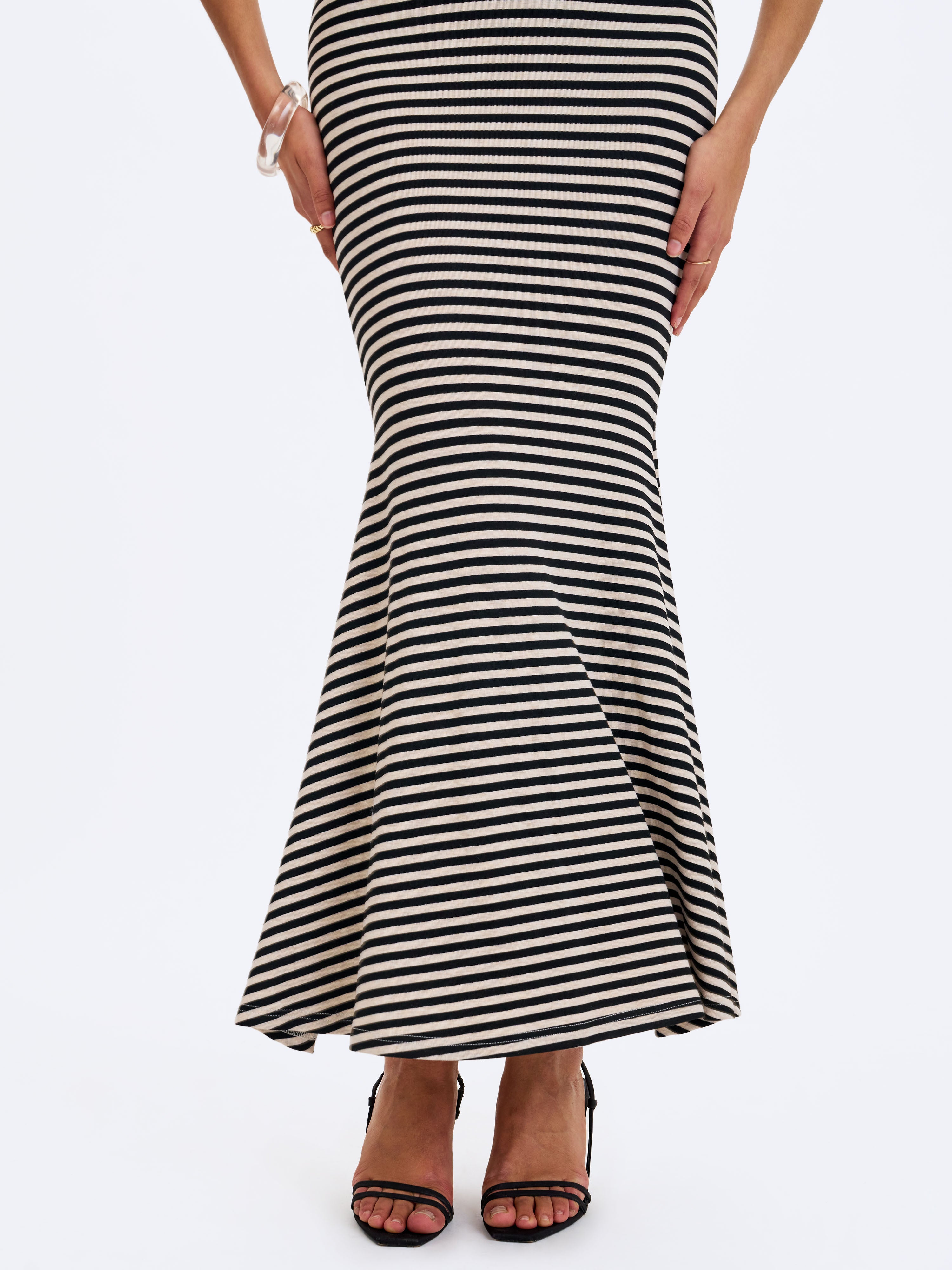 robe halter rayée