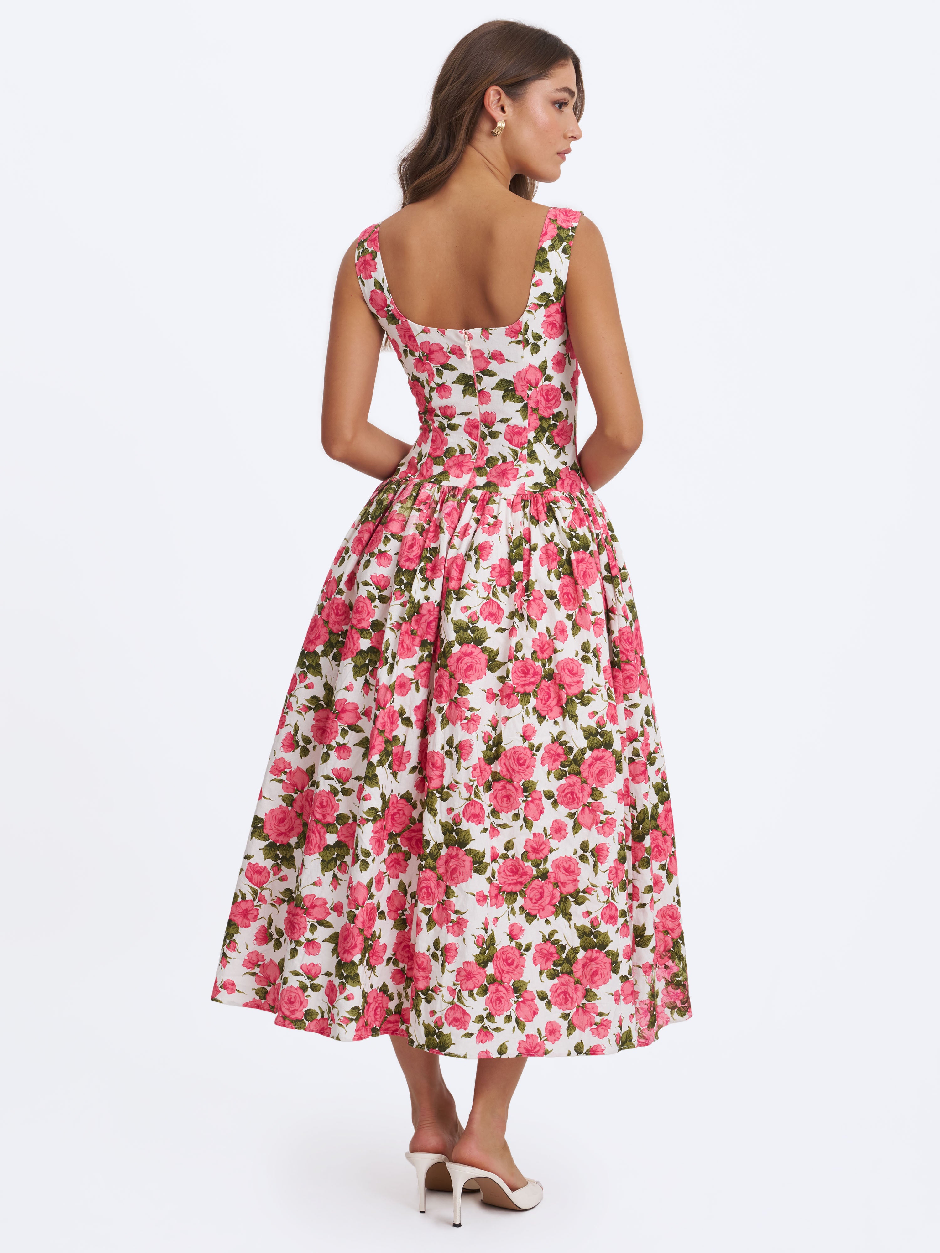 robe rose élégante et fluide