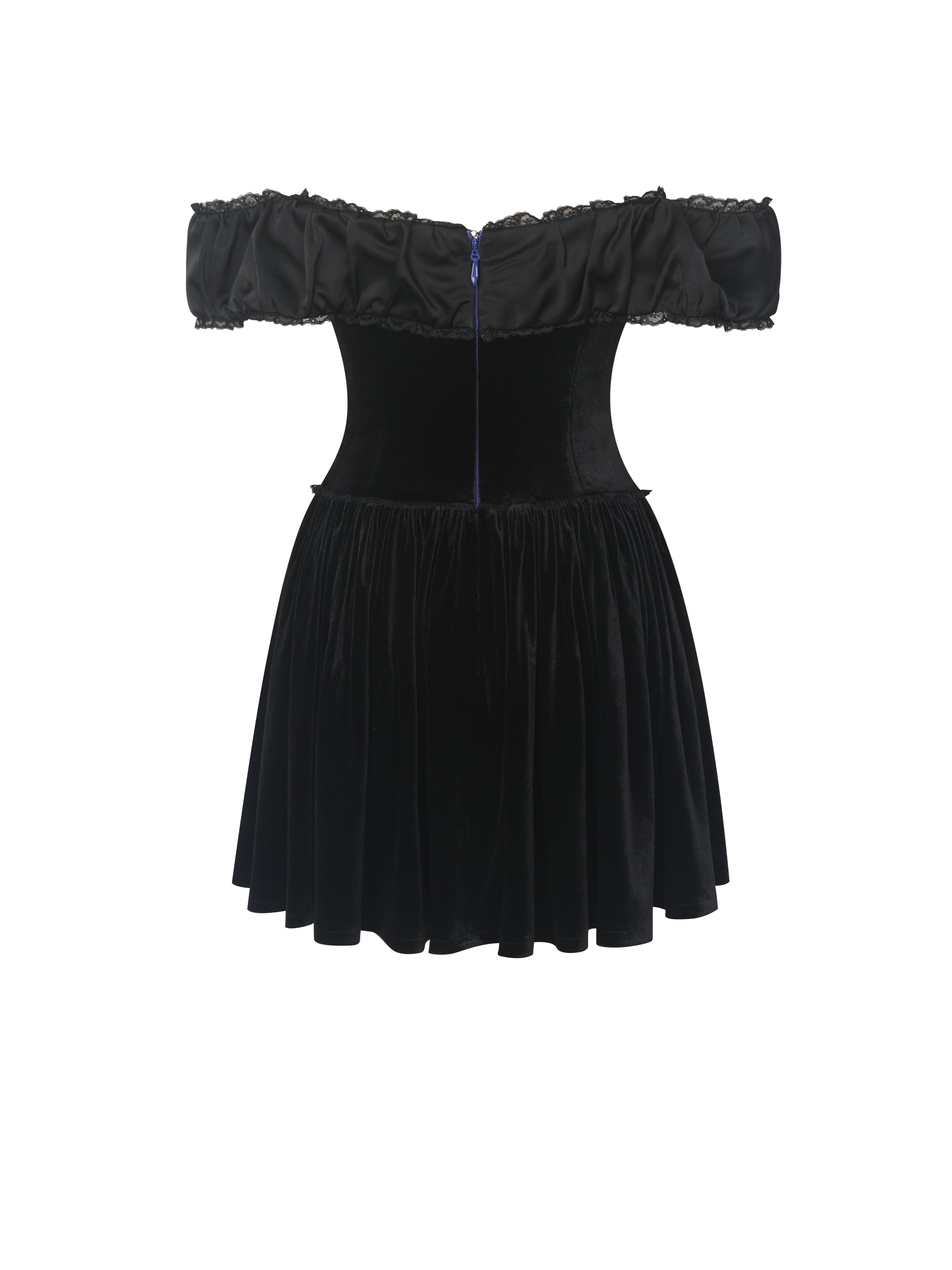 robe noire détail dentelle
