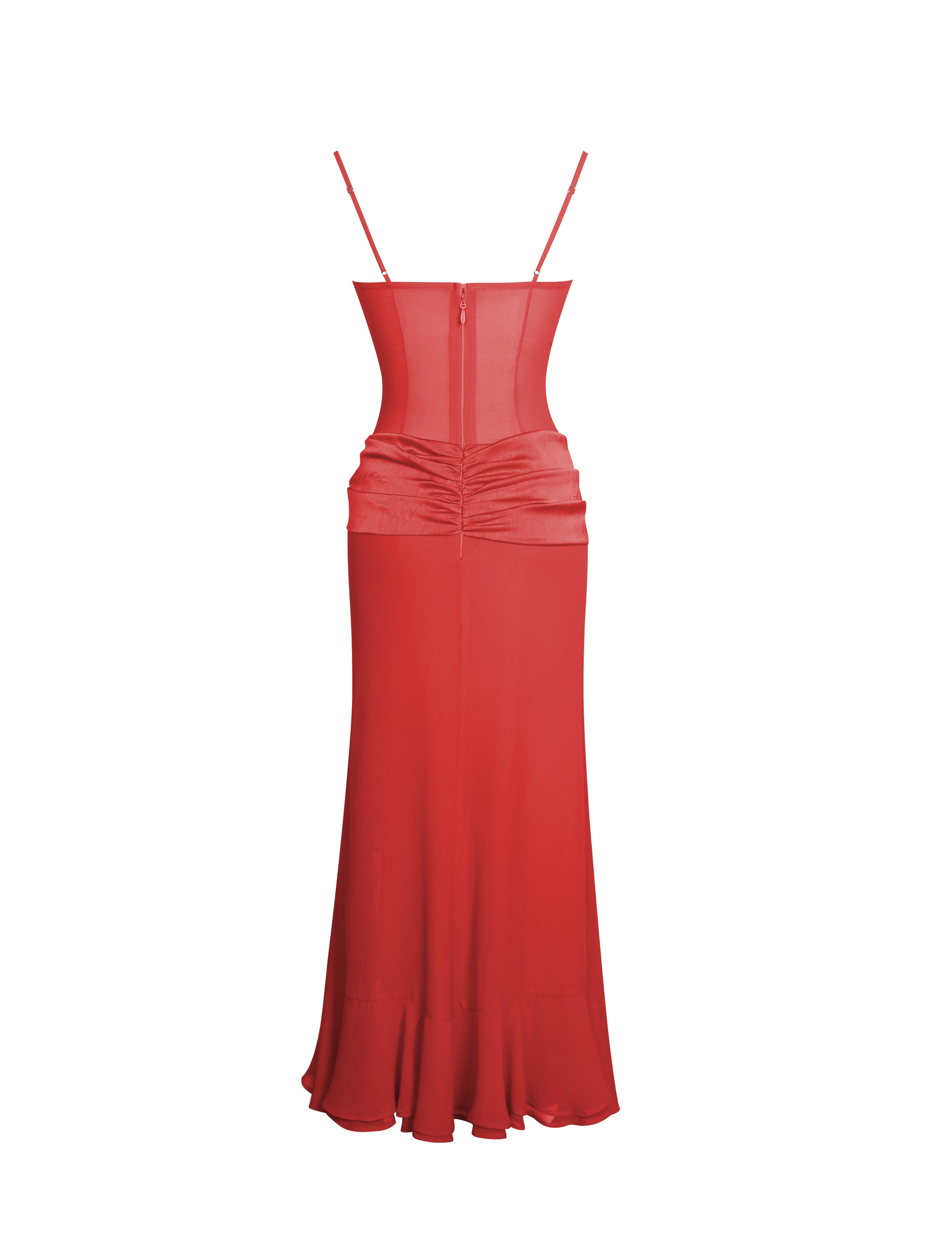Confection satinée rouge Dahlina
