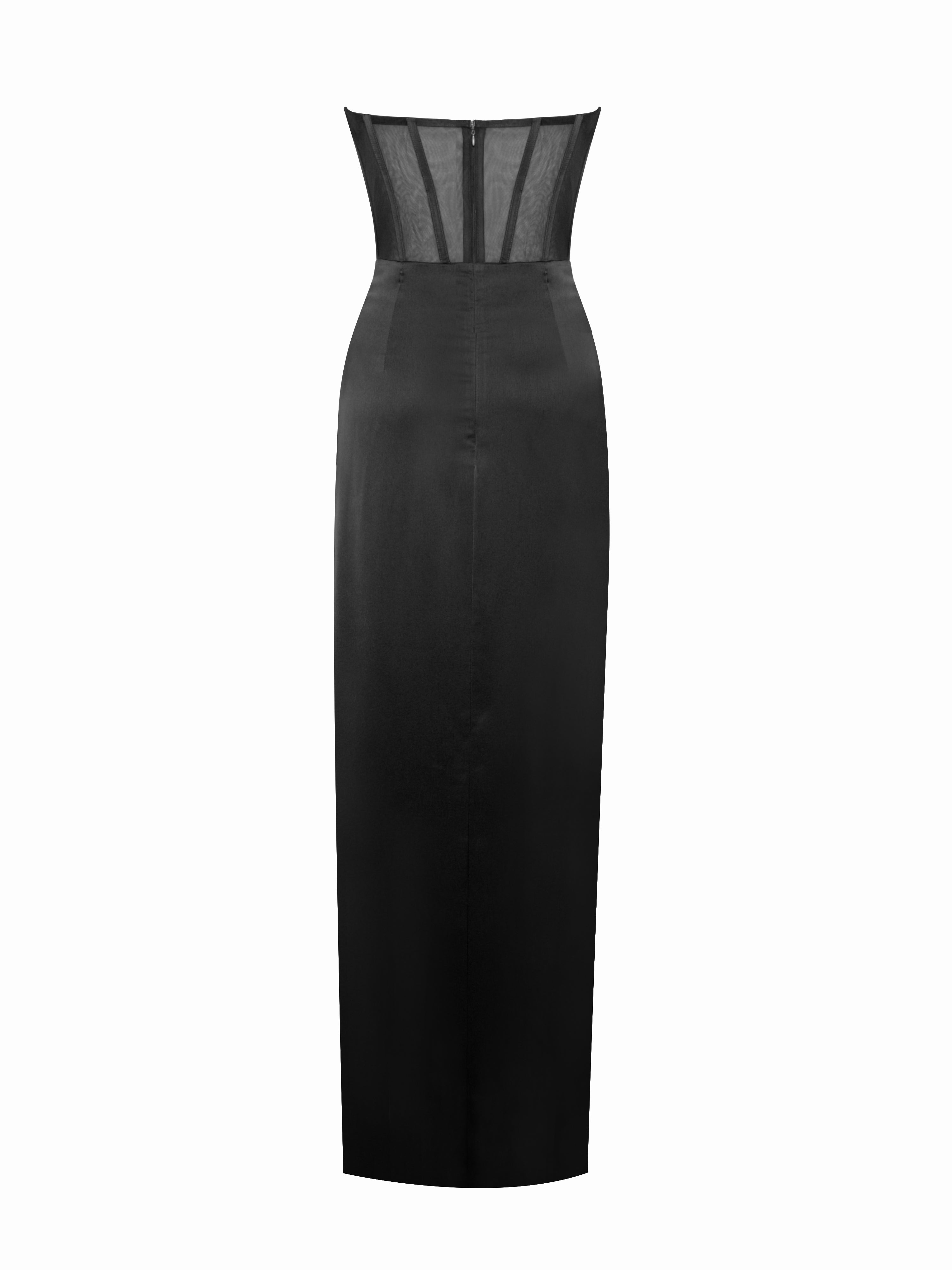 robe maxi noire élégante