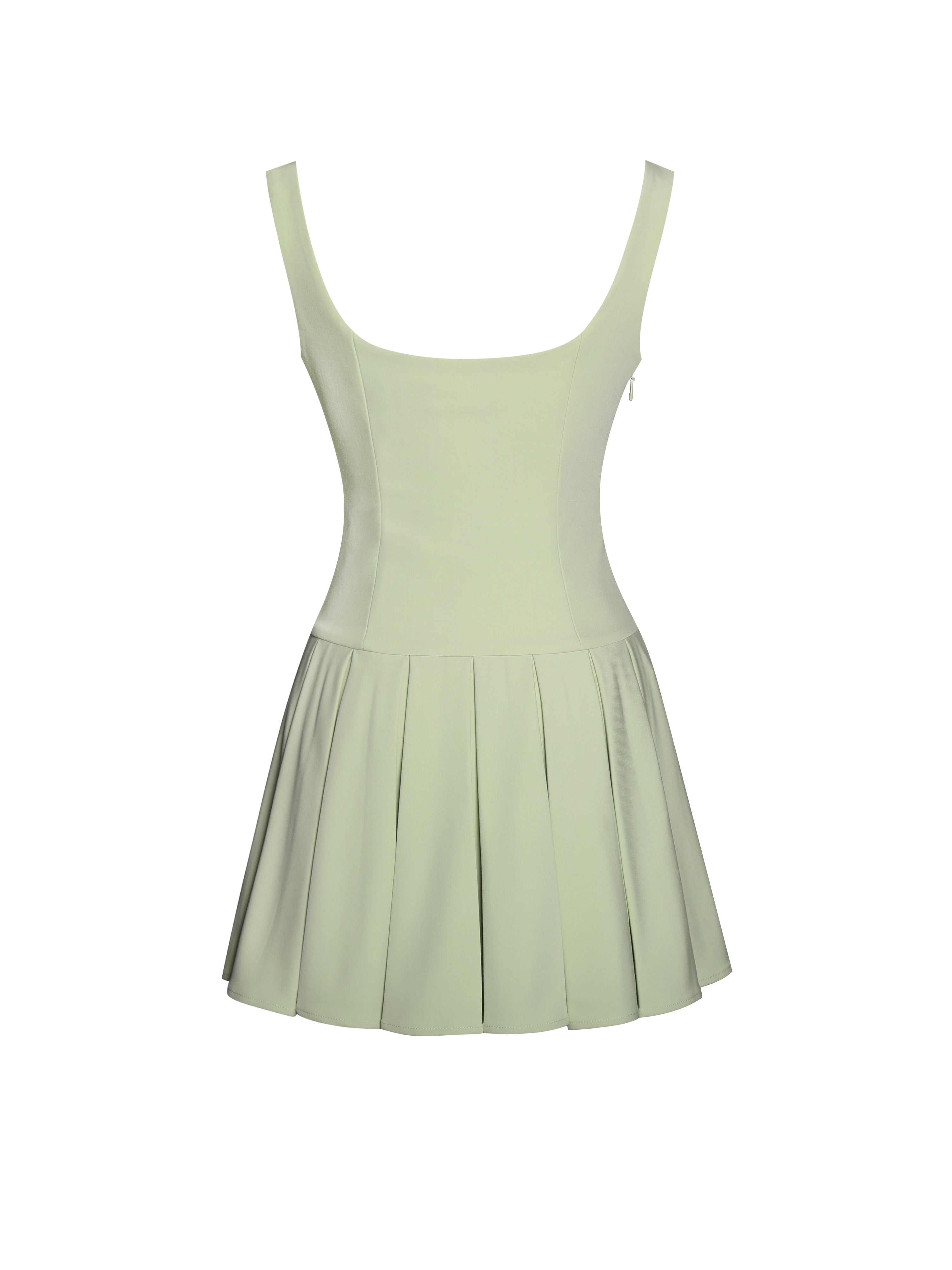 robe mini préppy verte