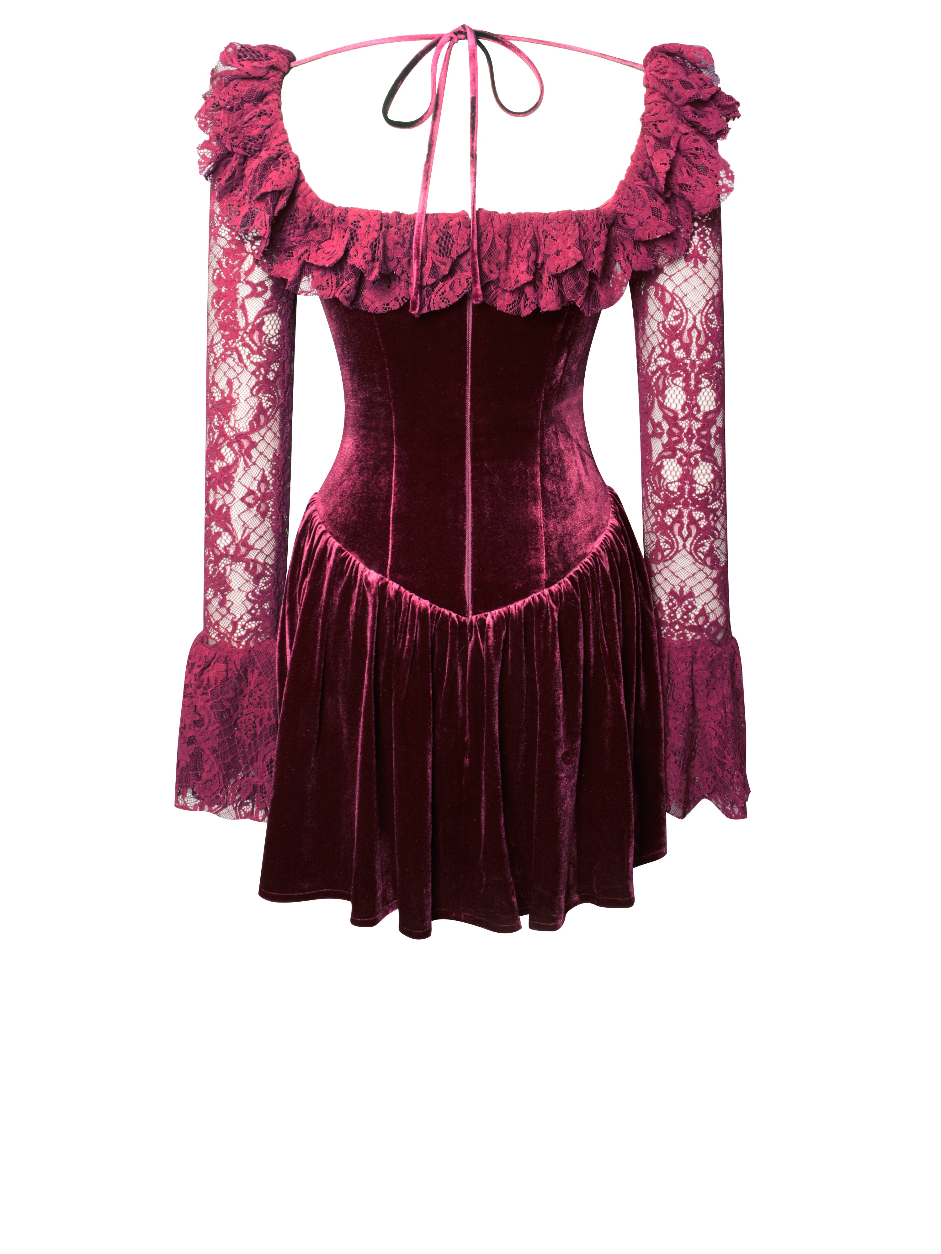 robe couture bordeaux