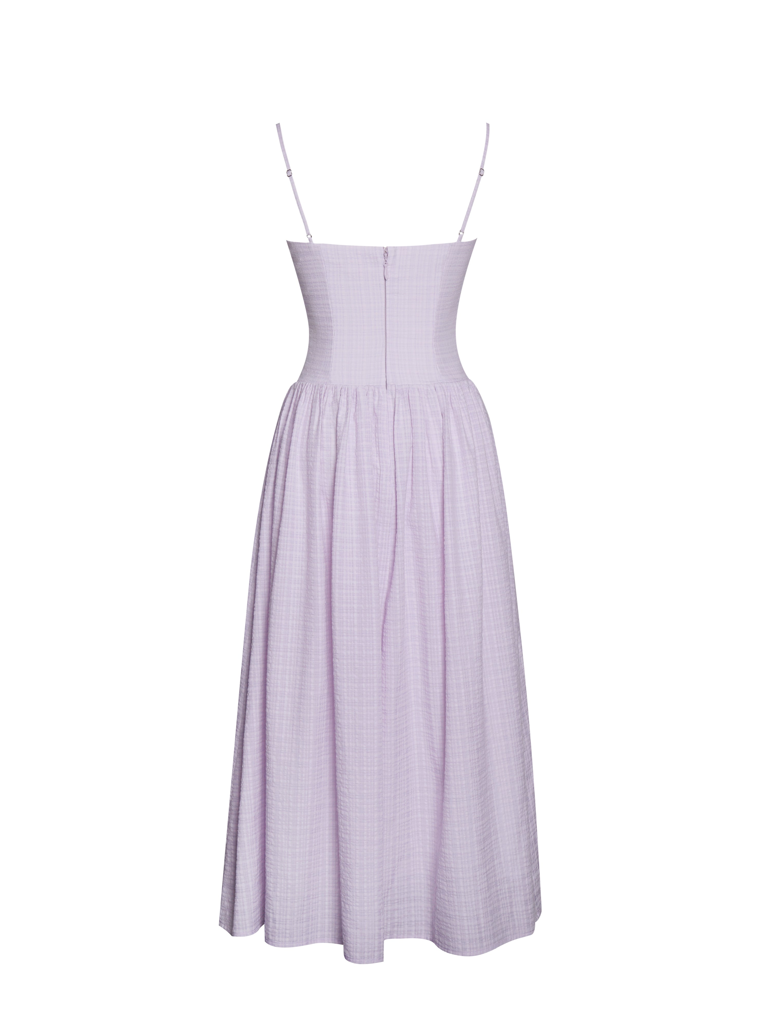 Robe chic lavande seersucker