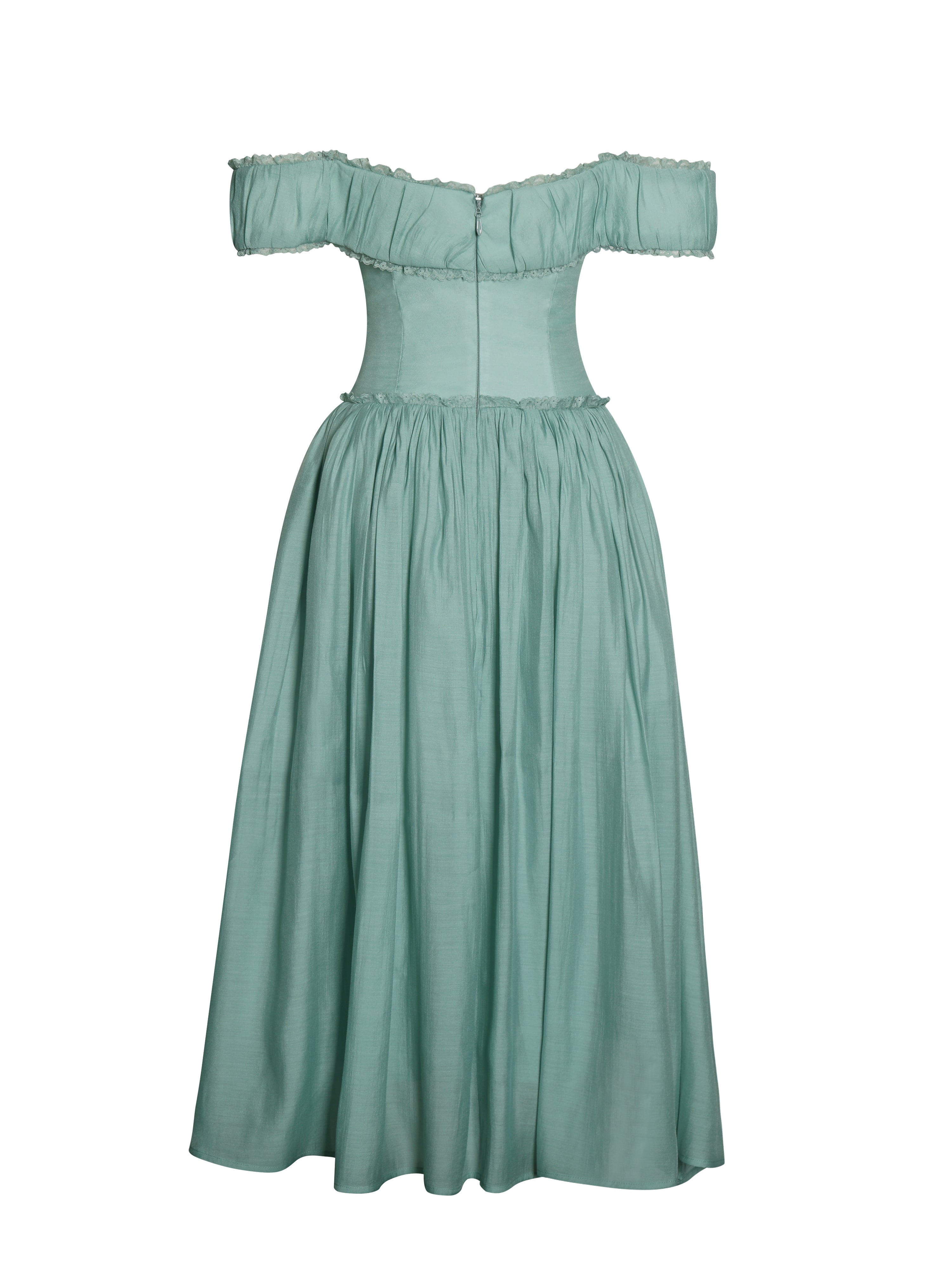 sophistiquée robe corset vert