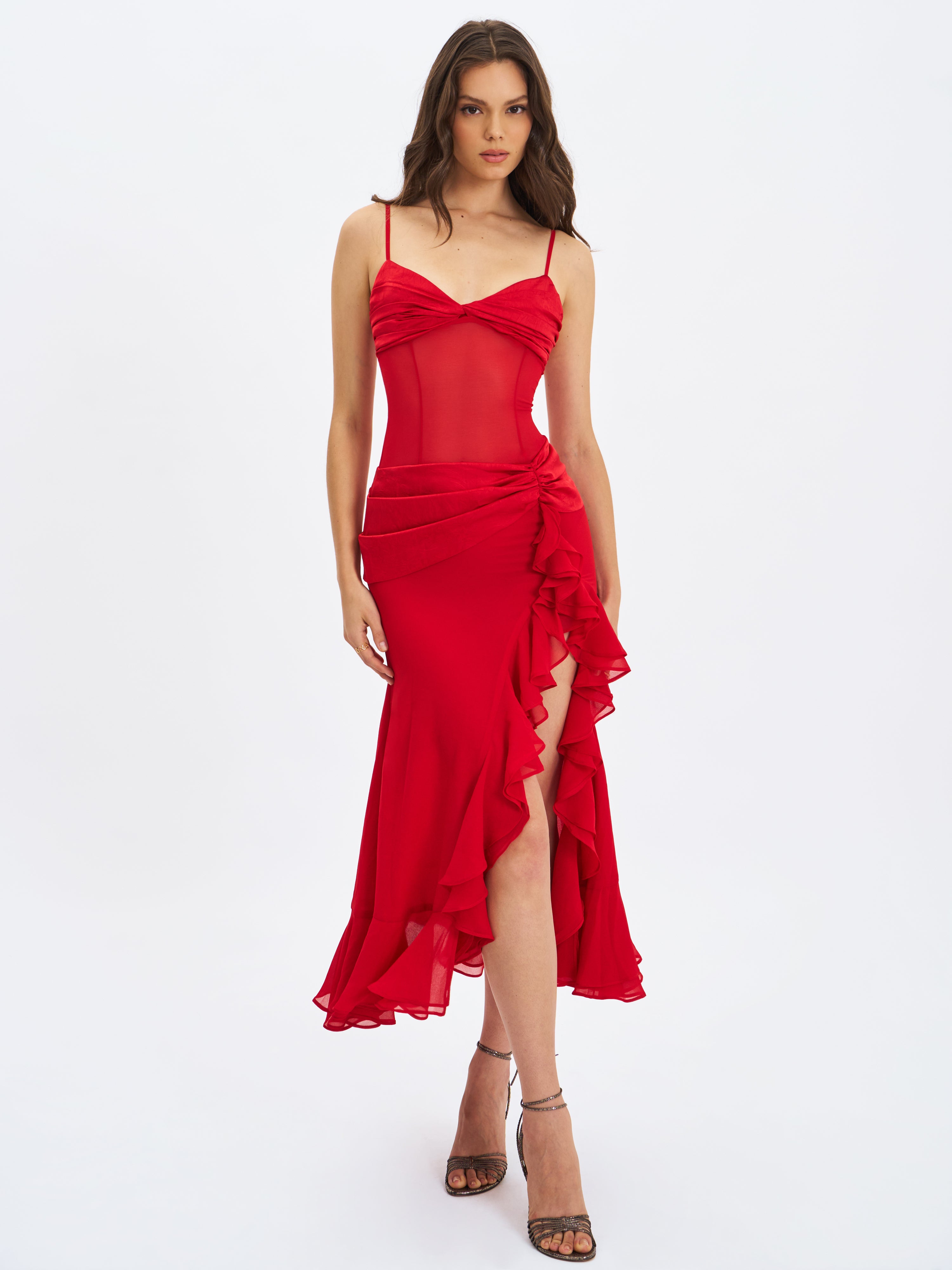 Dahlina robe fente audacieuse