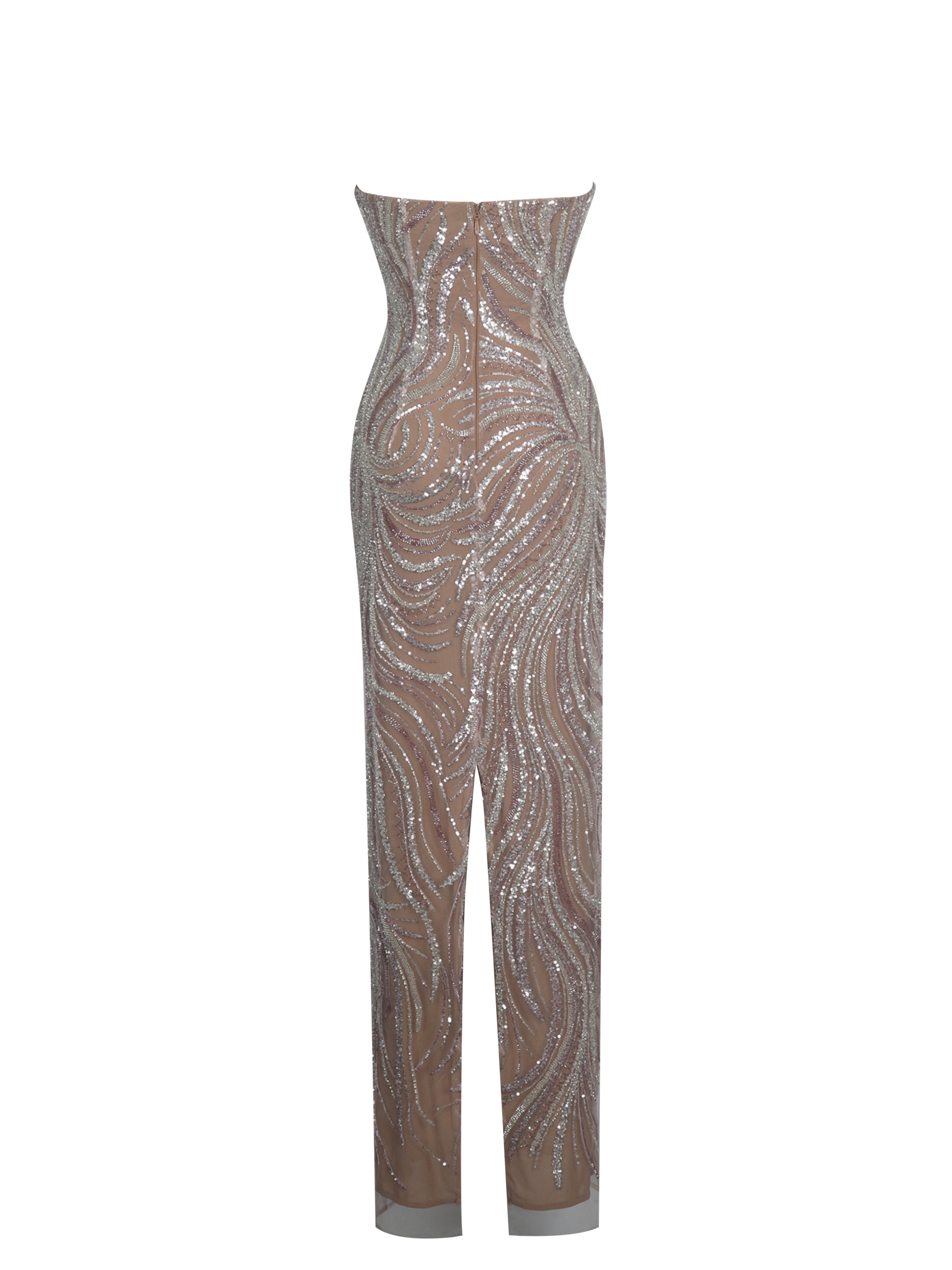 robe glamour abricot étincelante