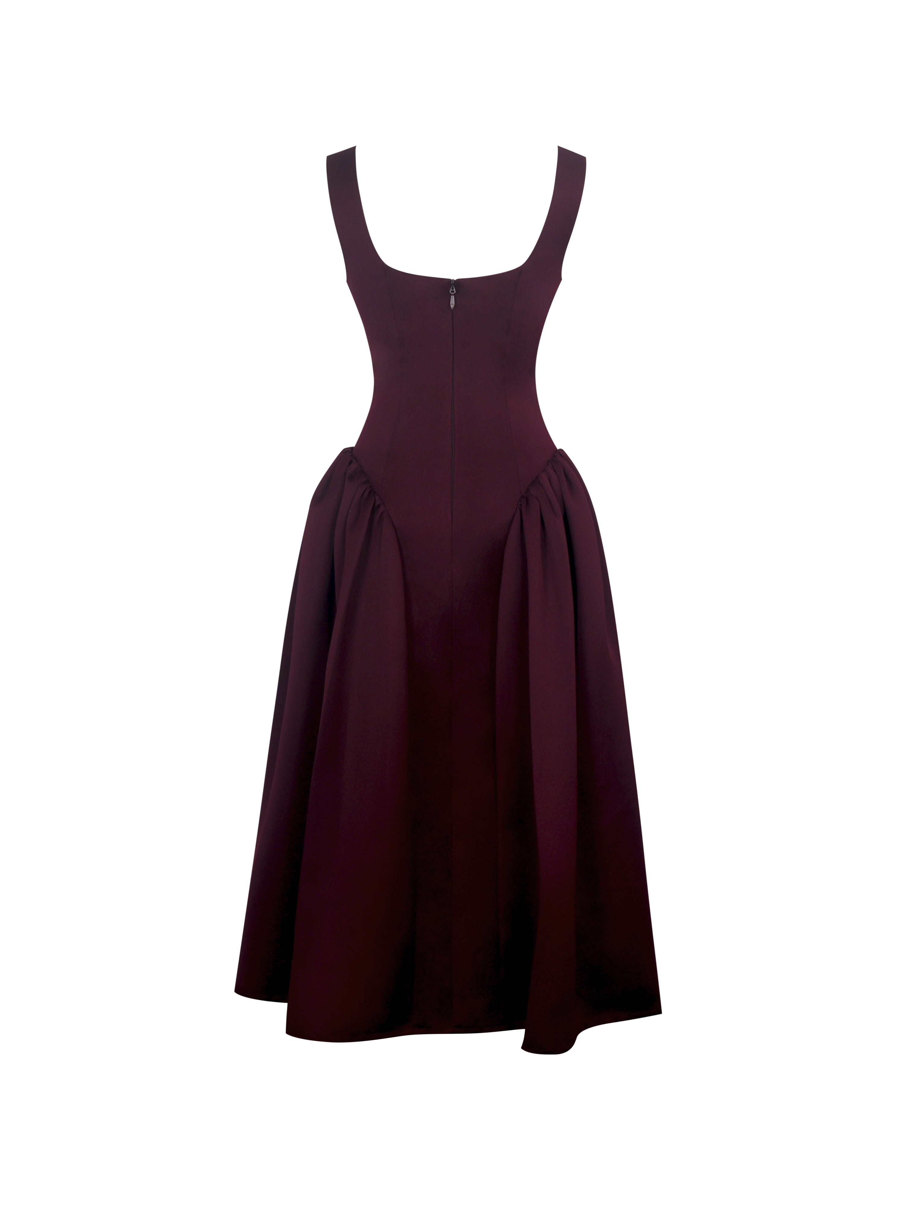 robe bordeaux silhouette fluide