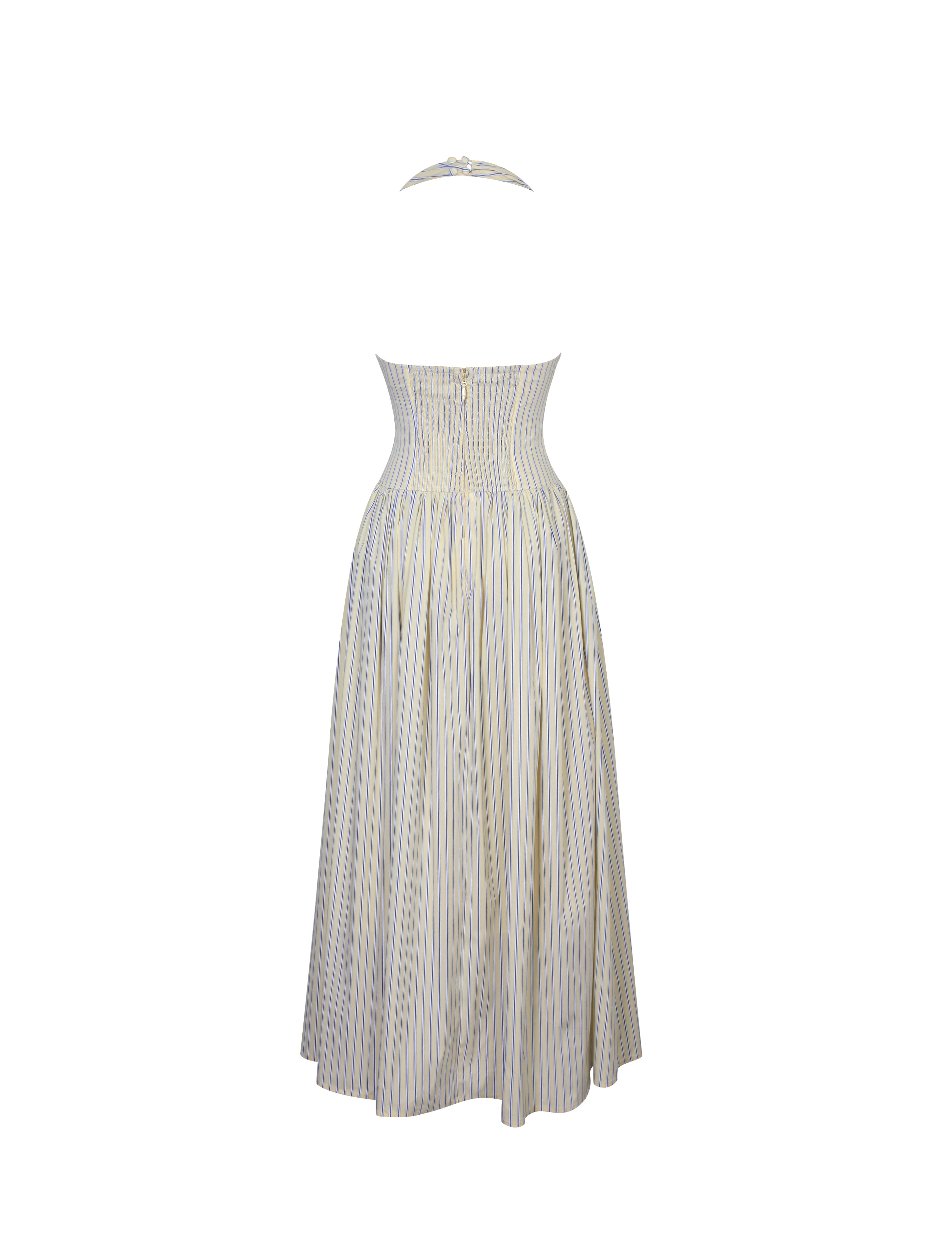 longue robe jaune en cotton