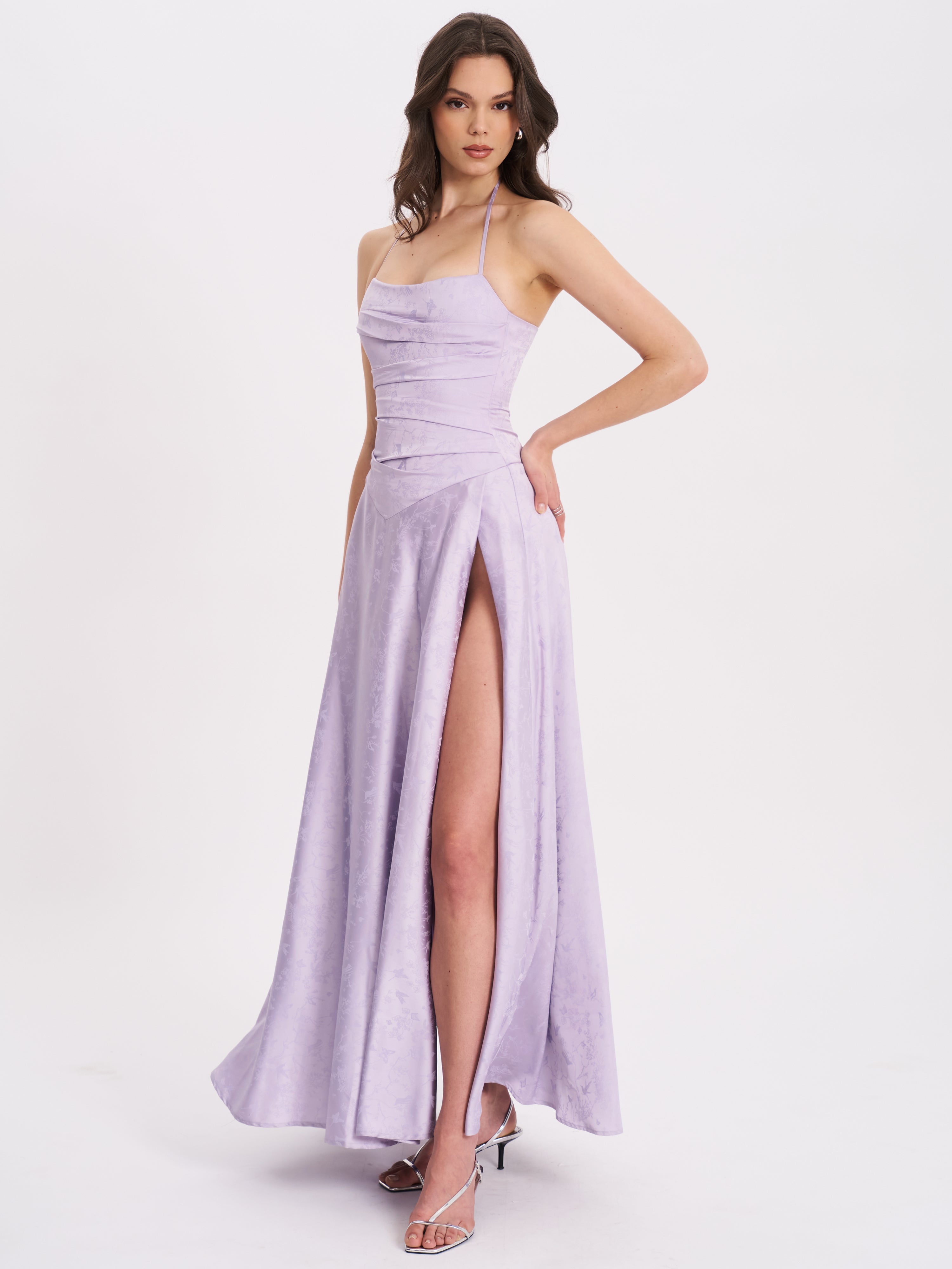 maxi dress en jacquard