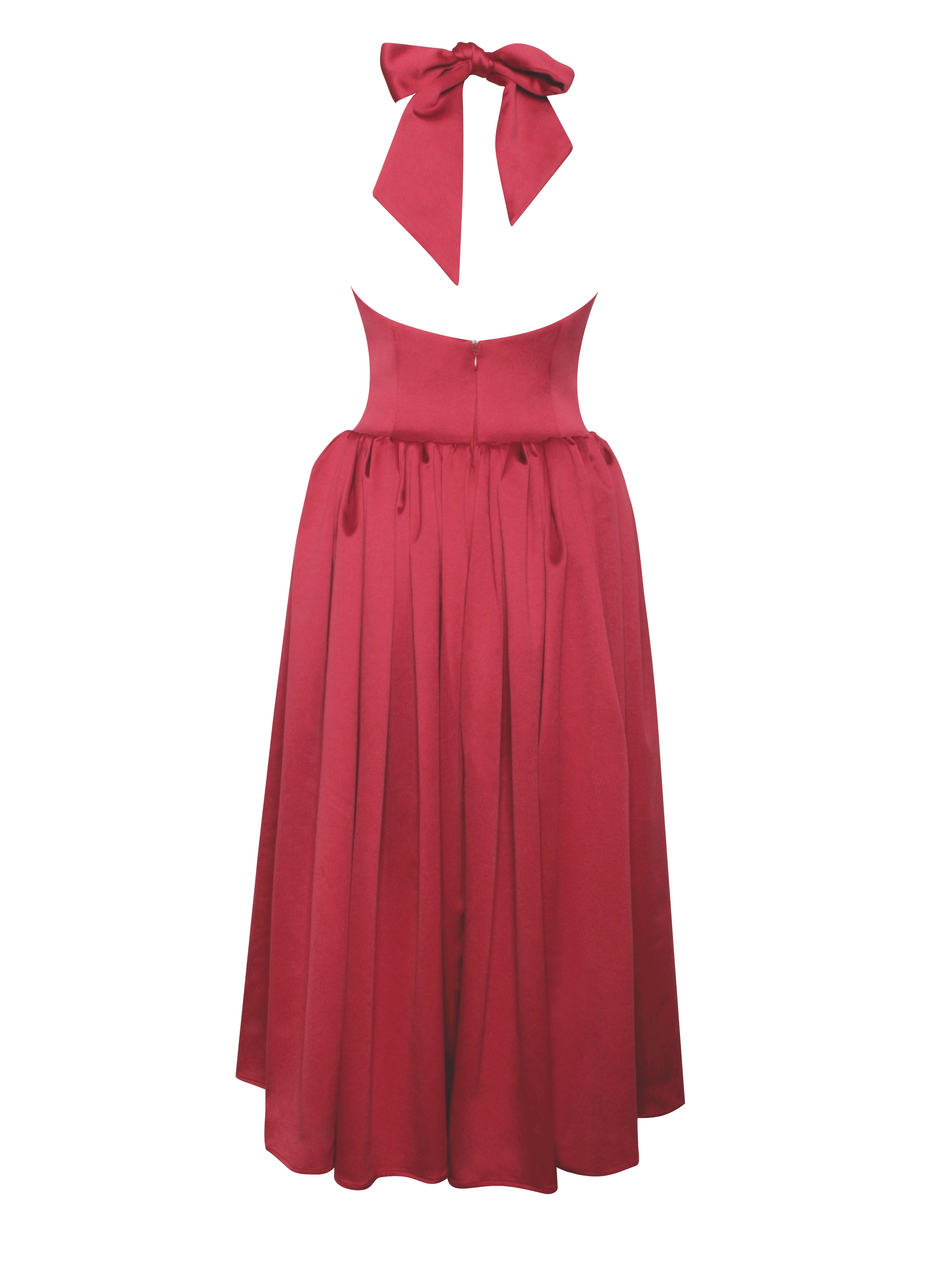 robe rouge zip invisible