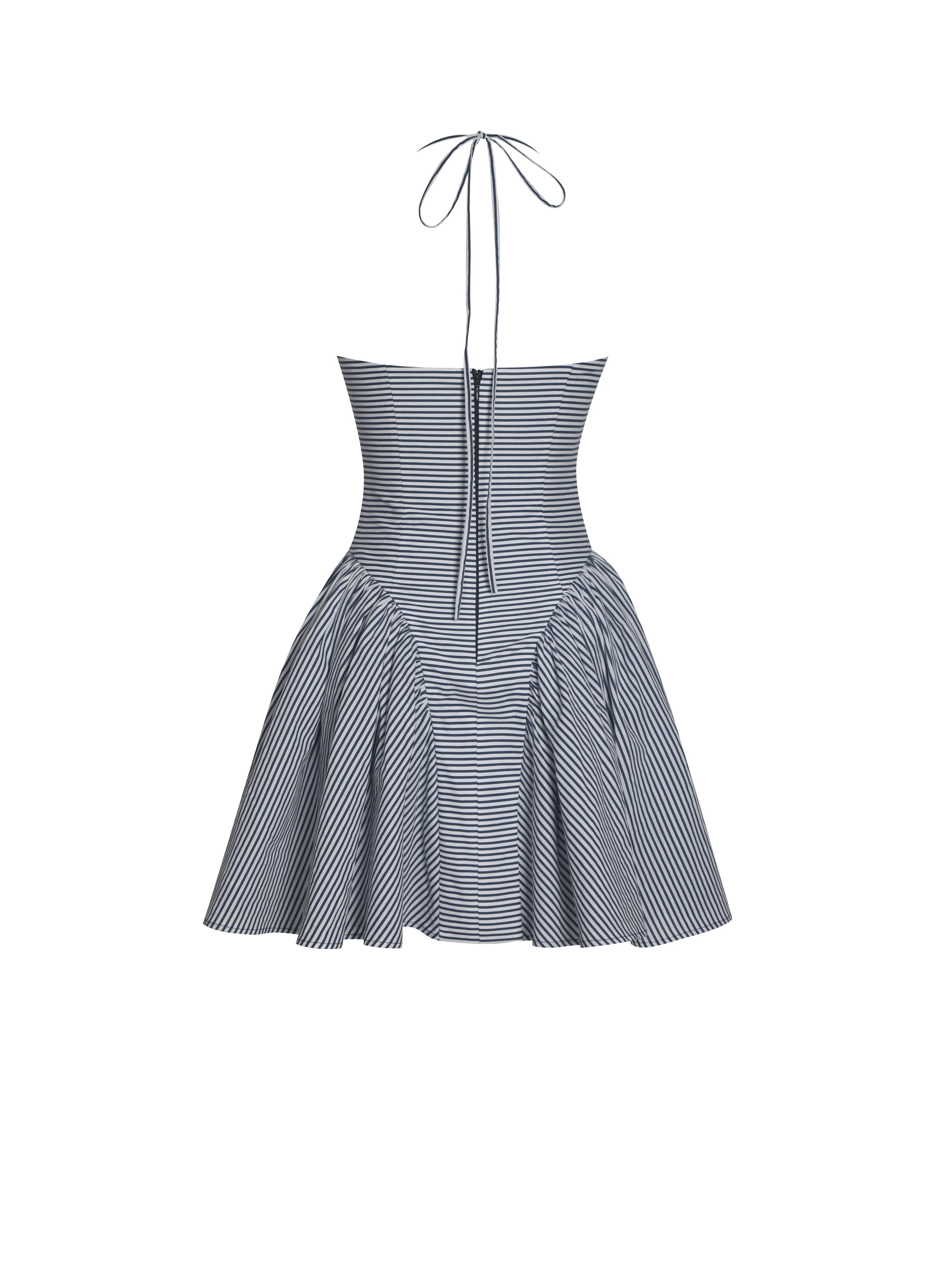 robe doublée bleu marine Melody