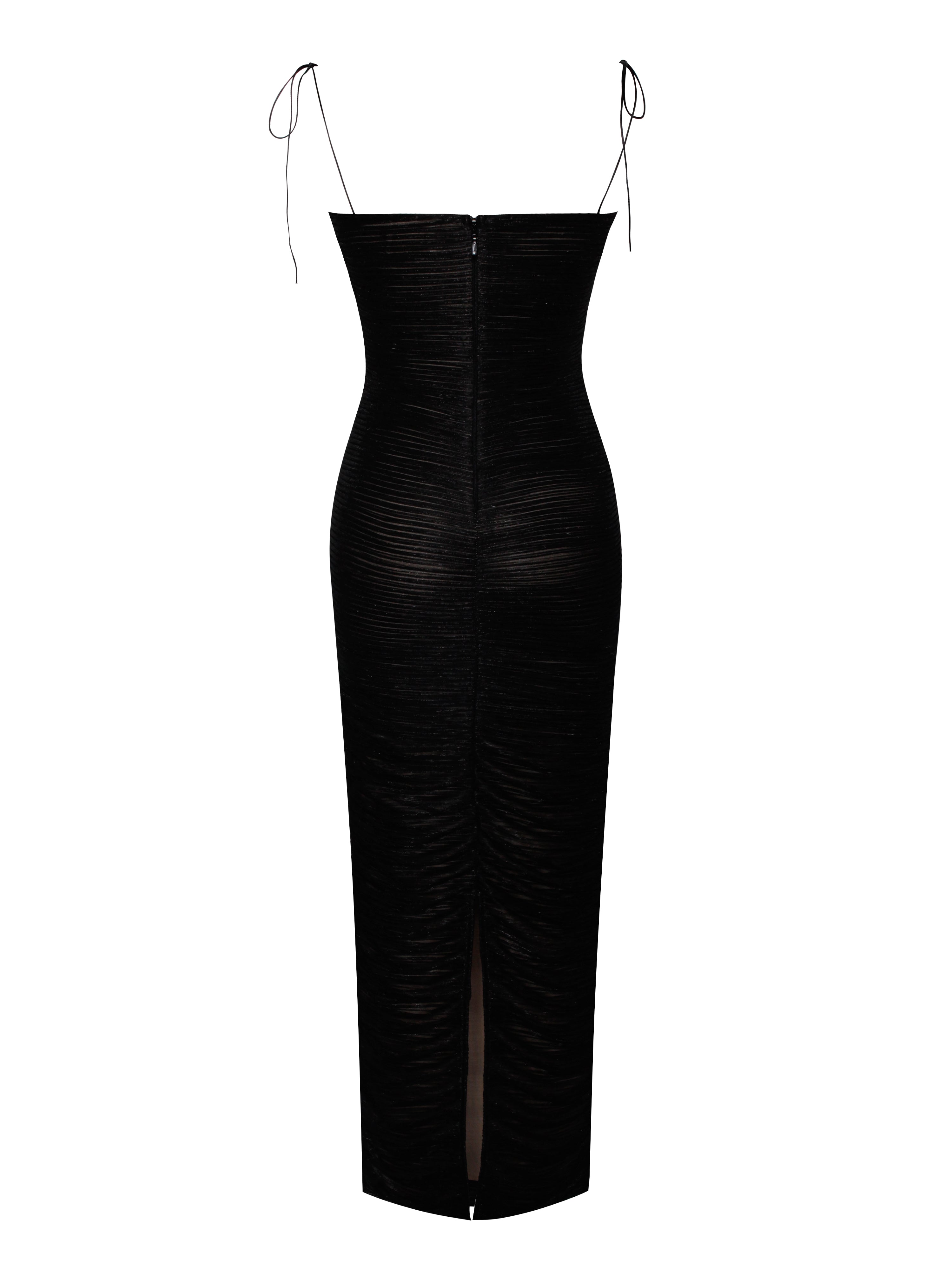 robe glint black glamour