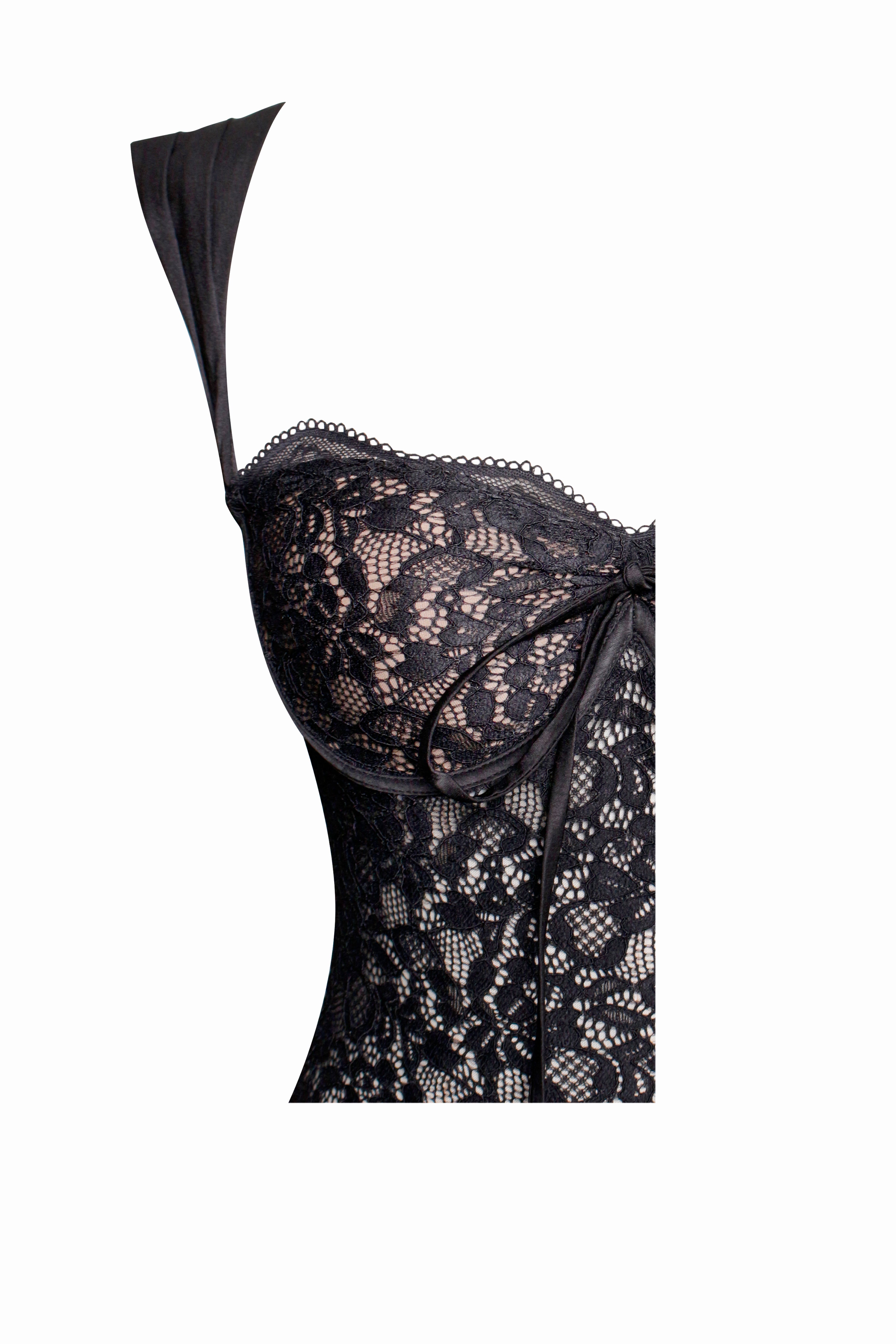 robe en dentelle stretch noir