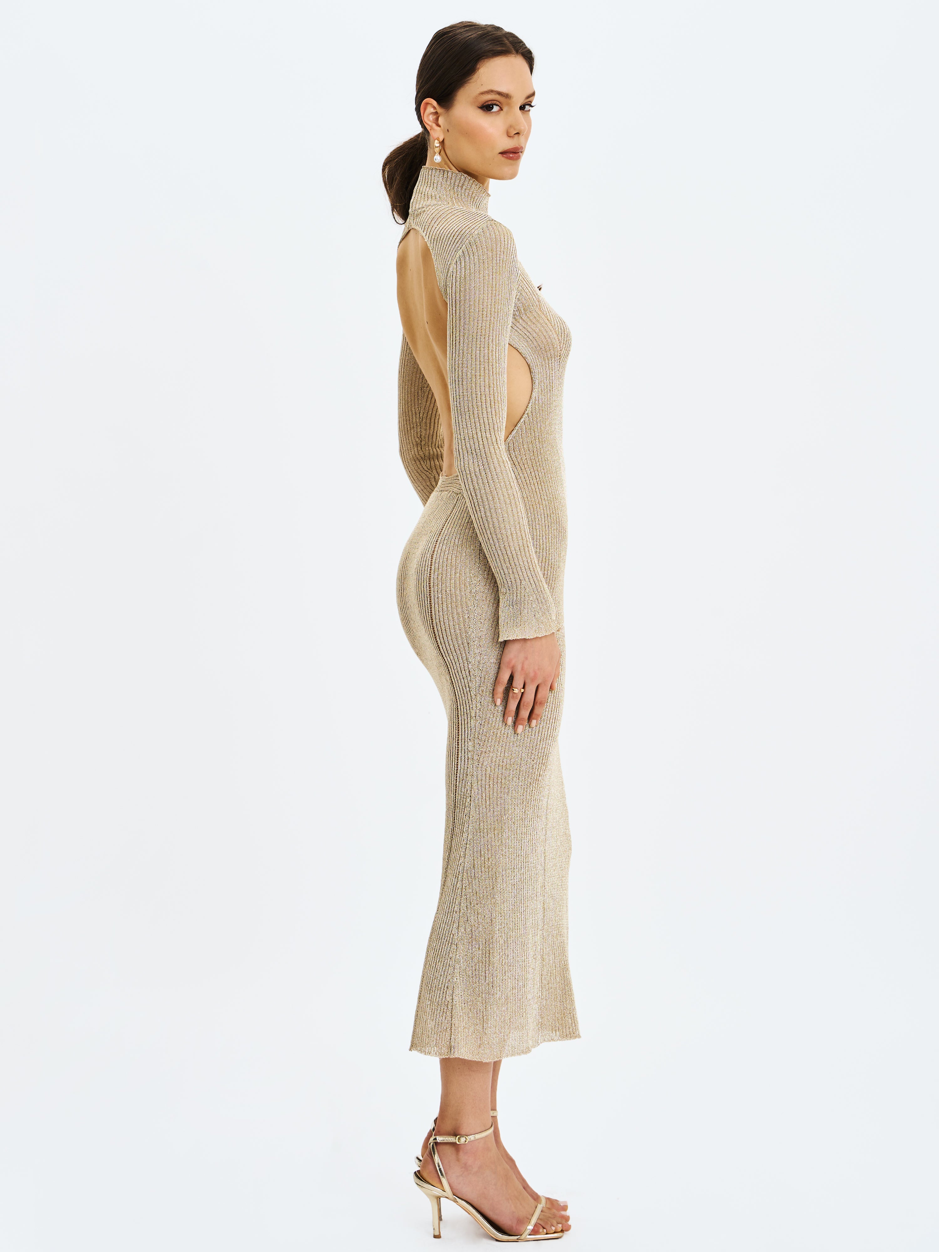 robe de gala dorée