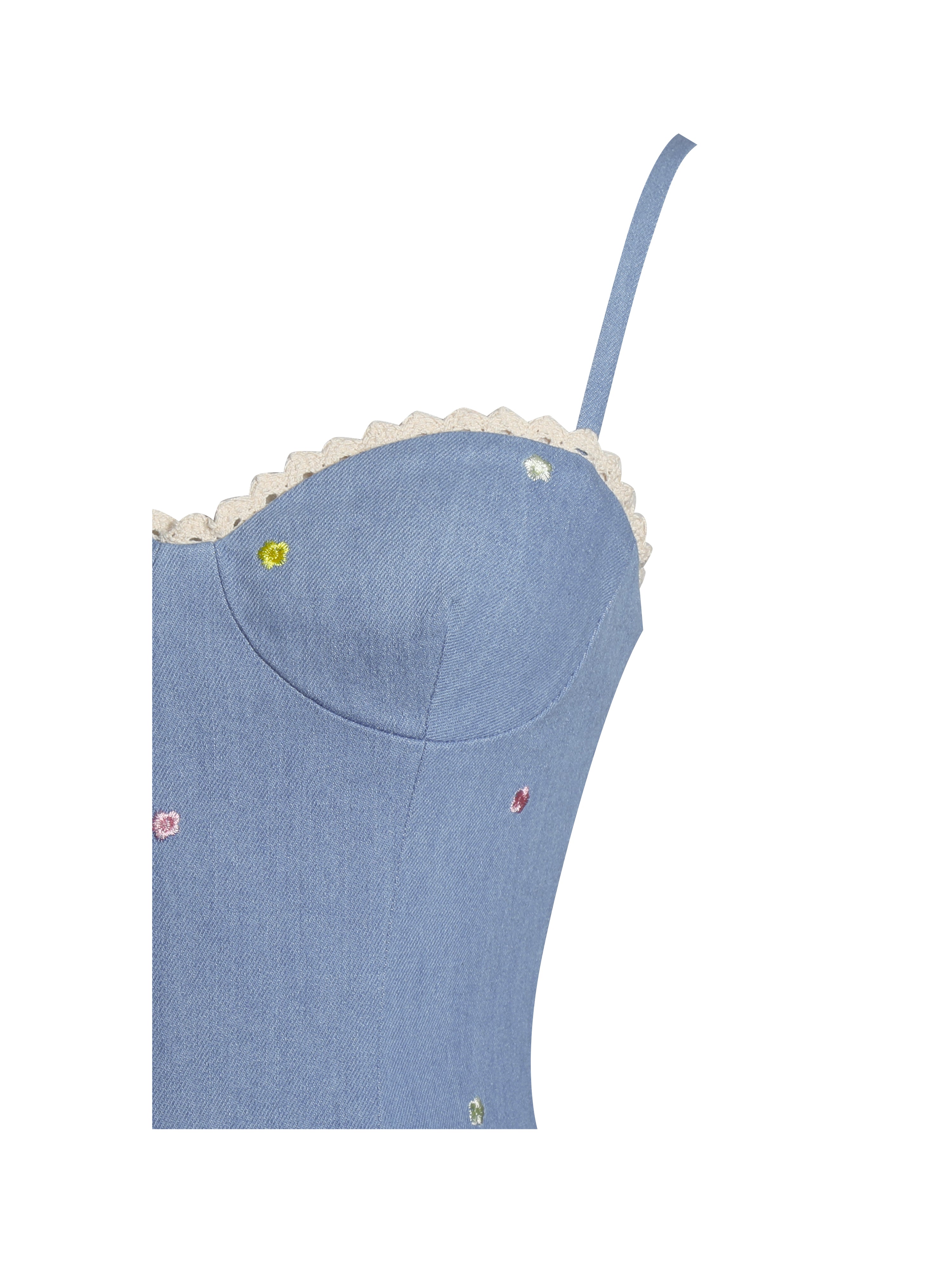 robe avec ourlet en dentelle