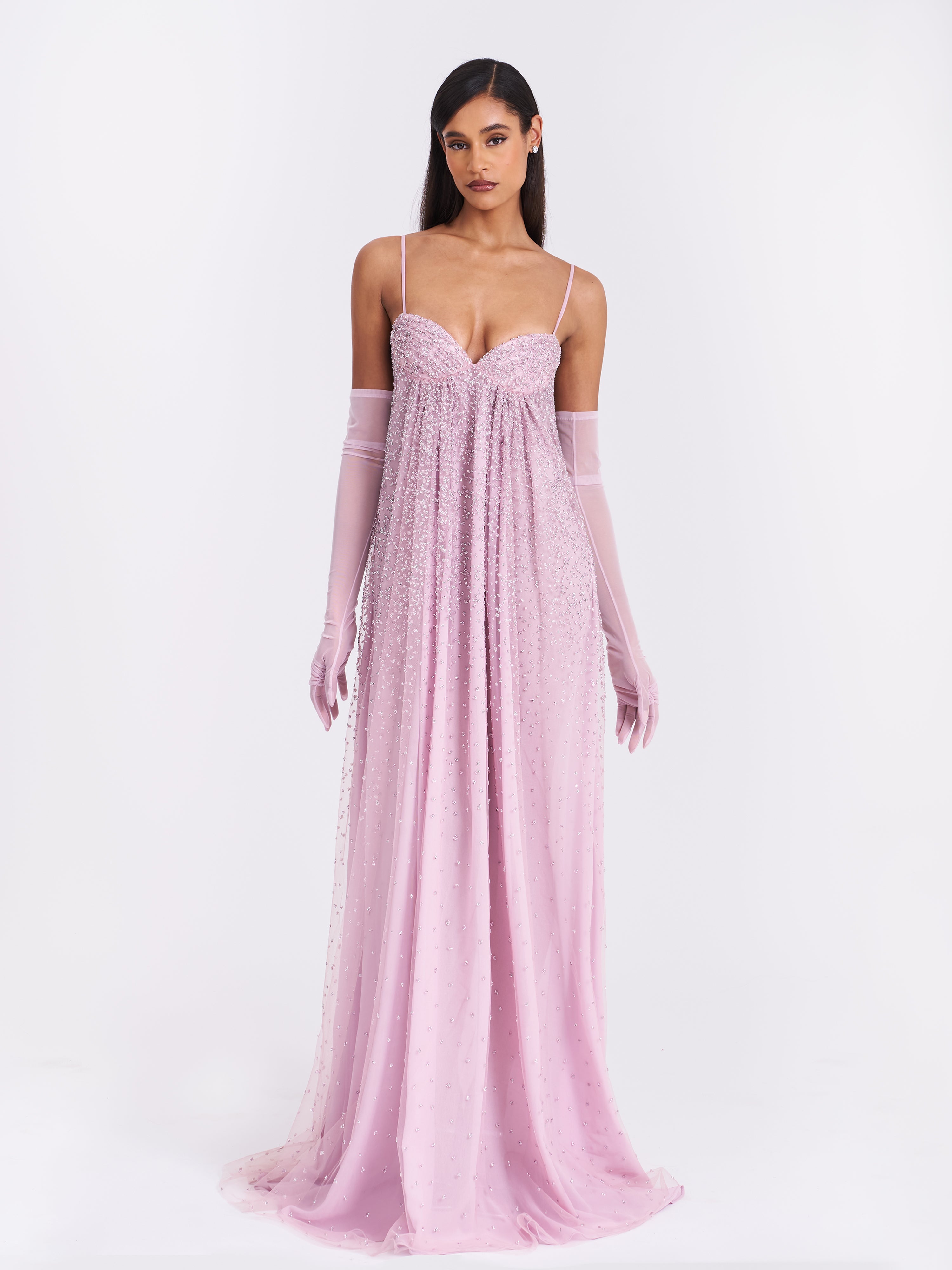 robe Wallie rose ornée de strass