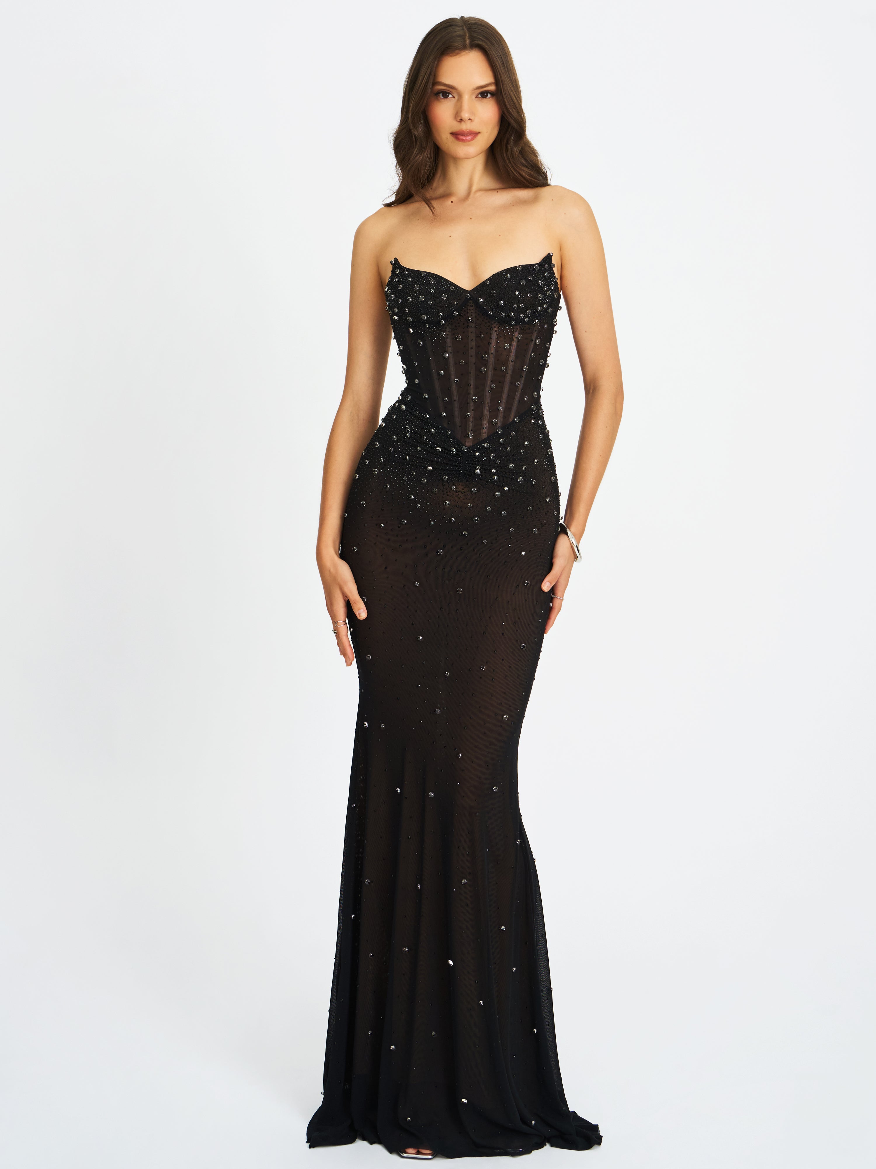 élégante robe corset-dress noire