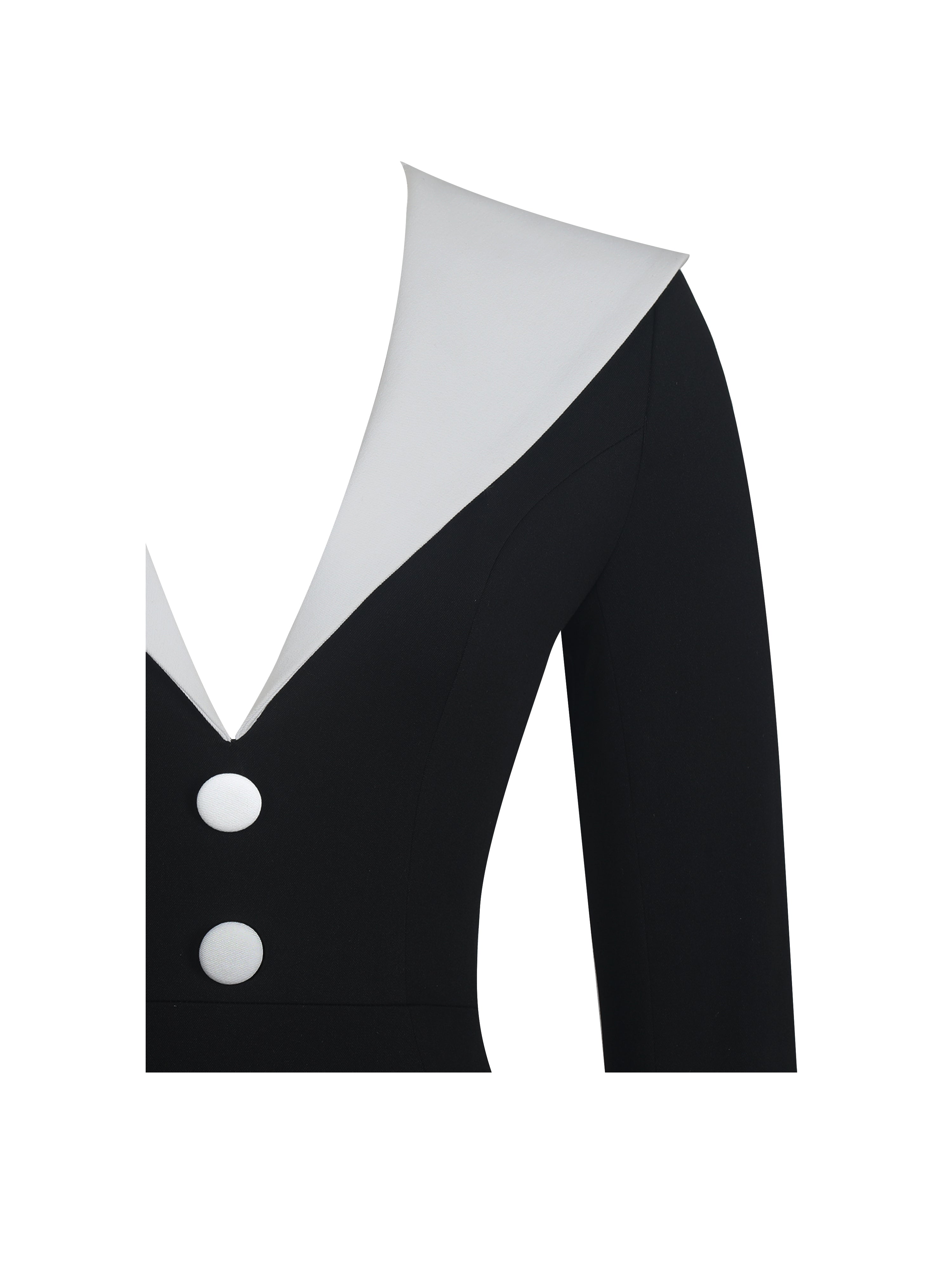 robe col blanc net