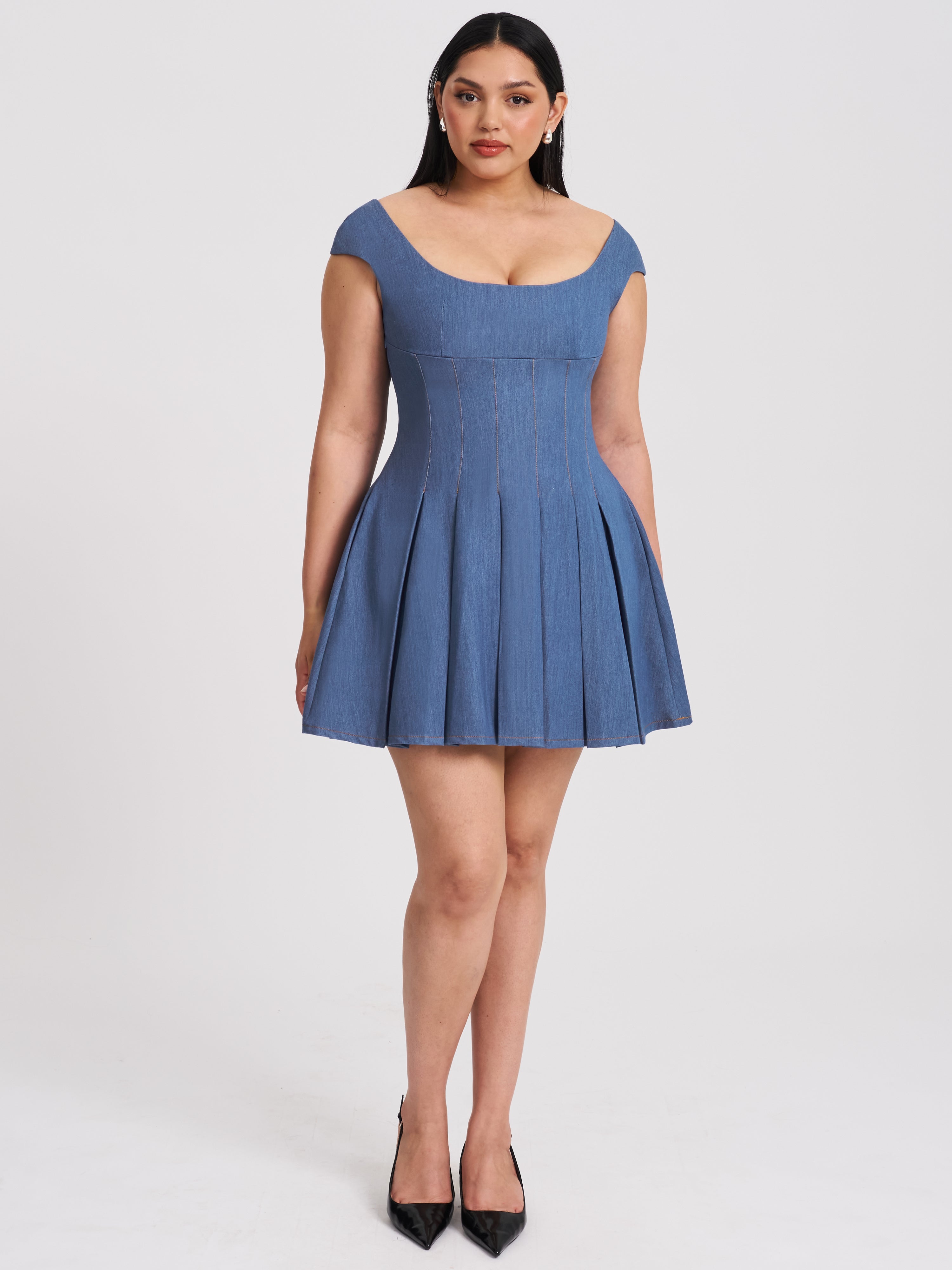 robe denim avec poches invisibles