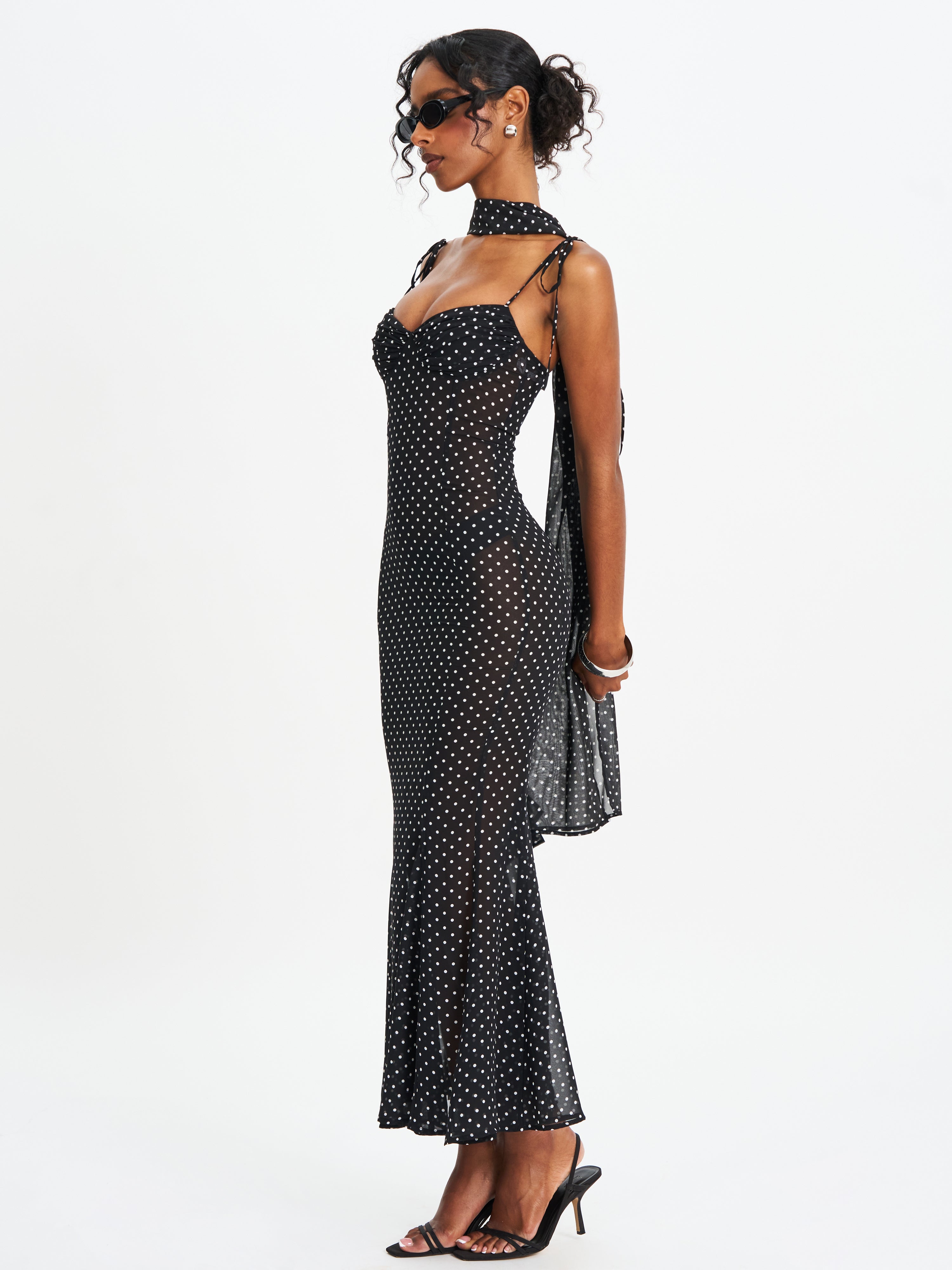 chiffon fluide robe Yadira