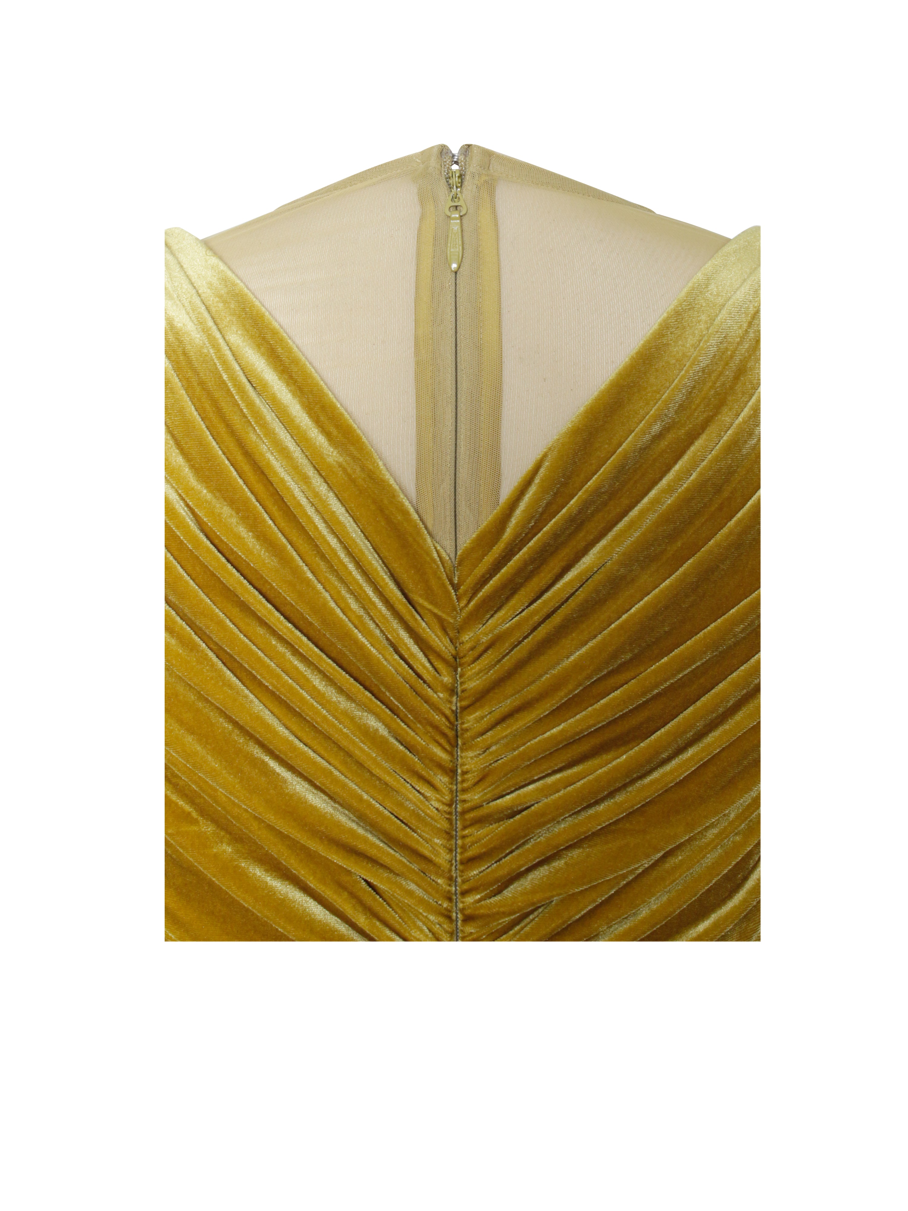 robe dorée Carey élégante