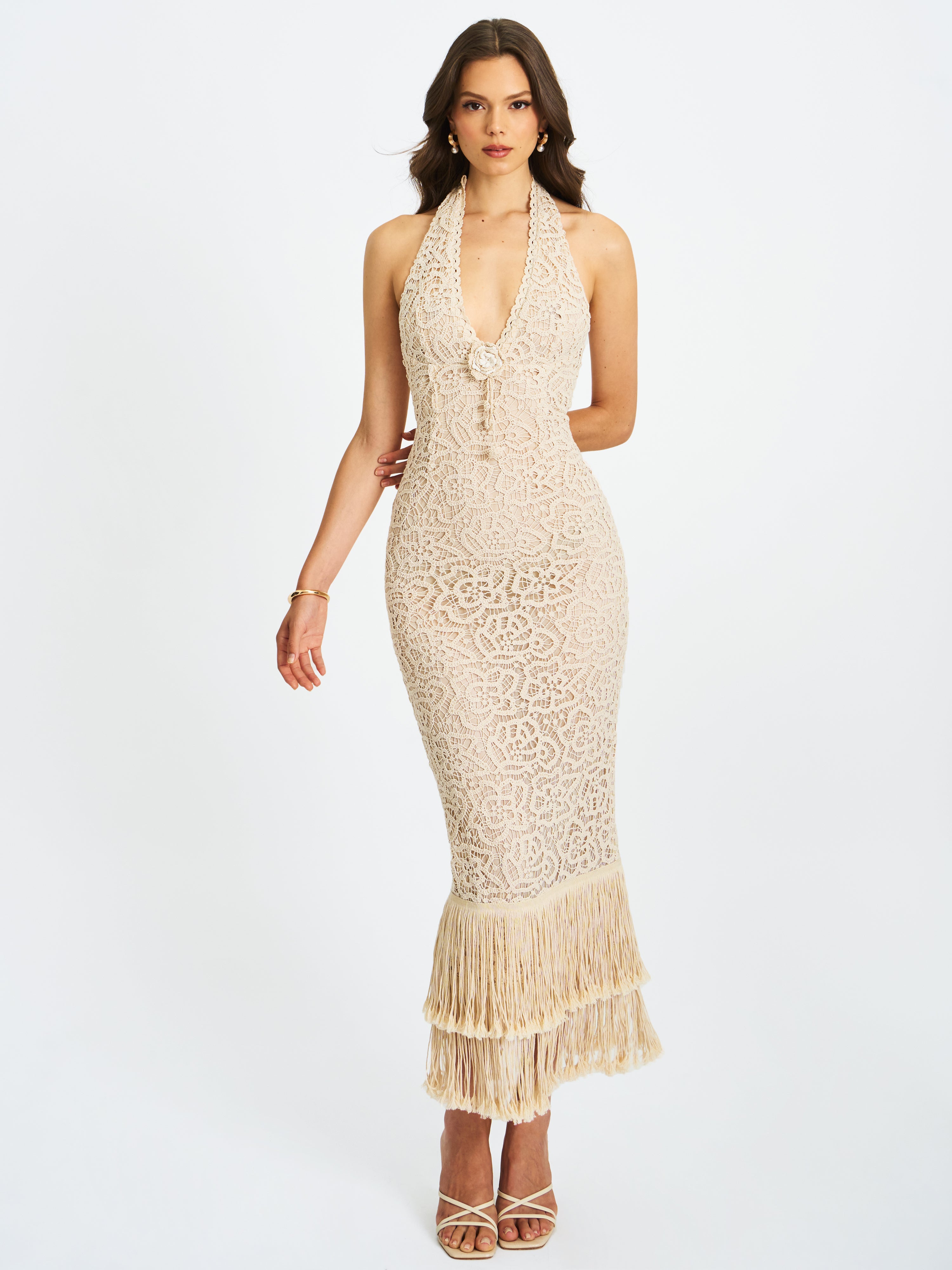 robe crochet ornements floraux