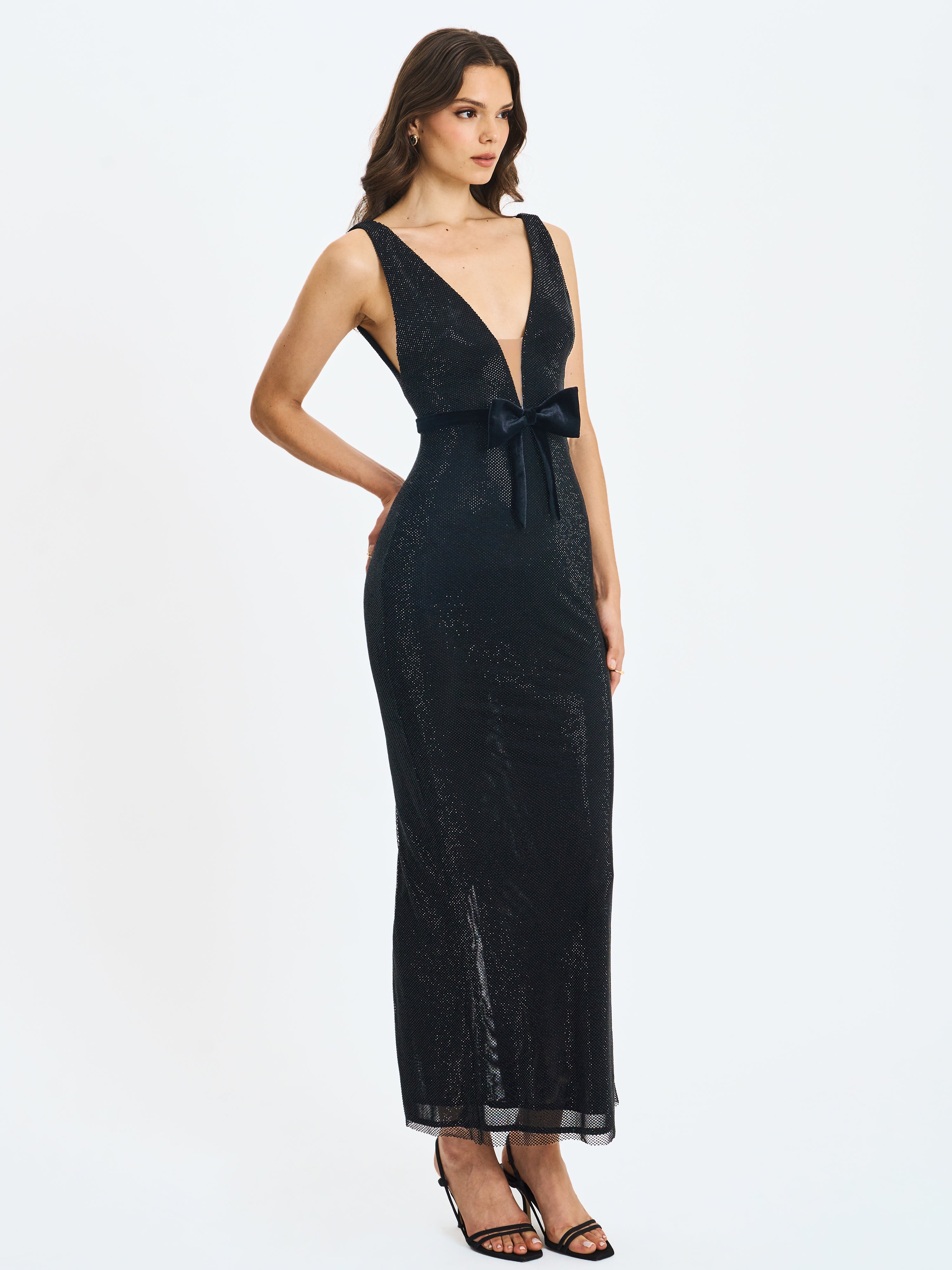 robe ceinturée avec velours