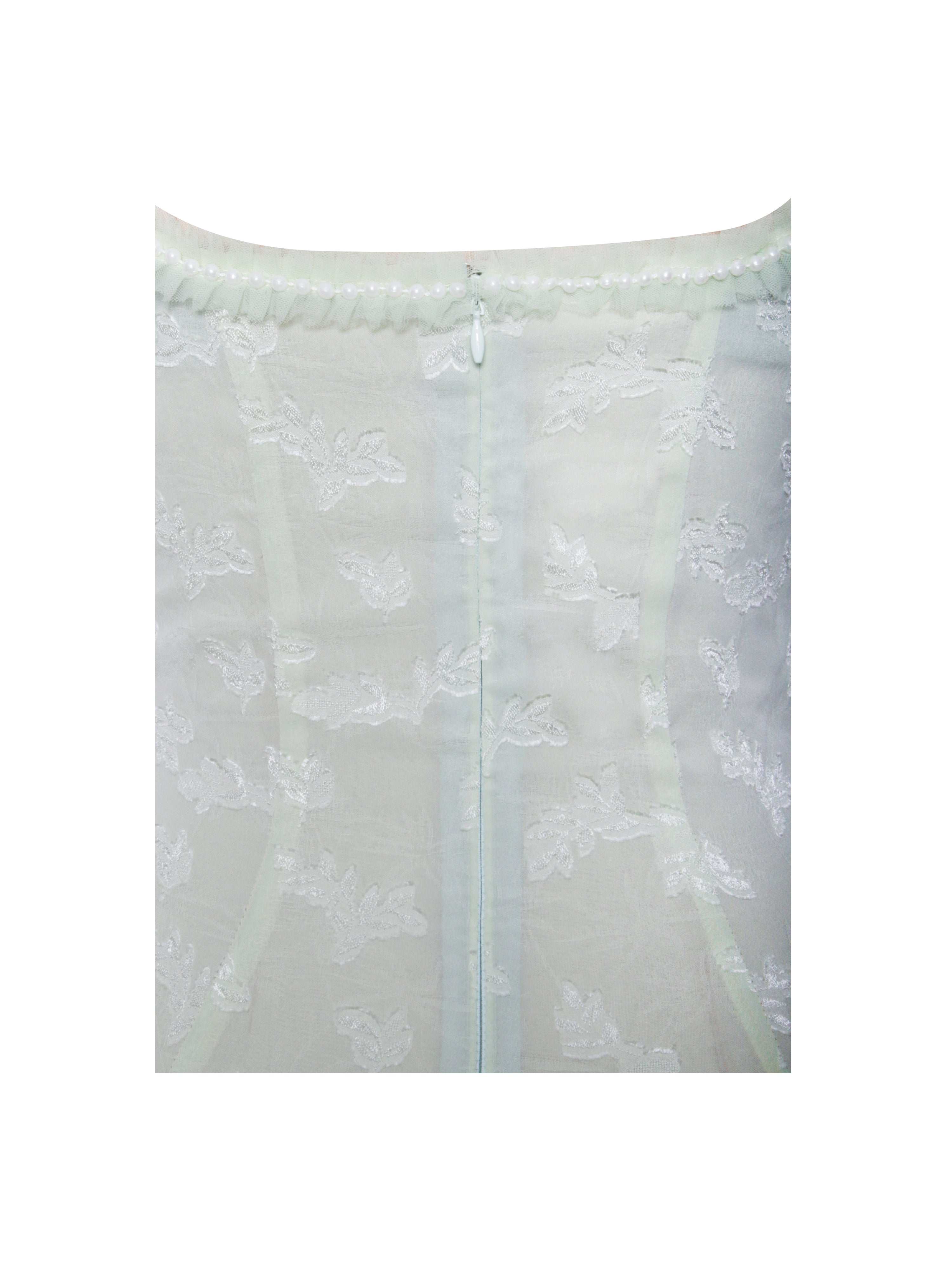 jacquard robe verte