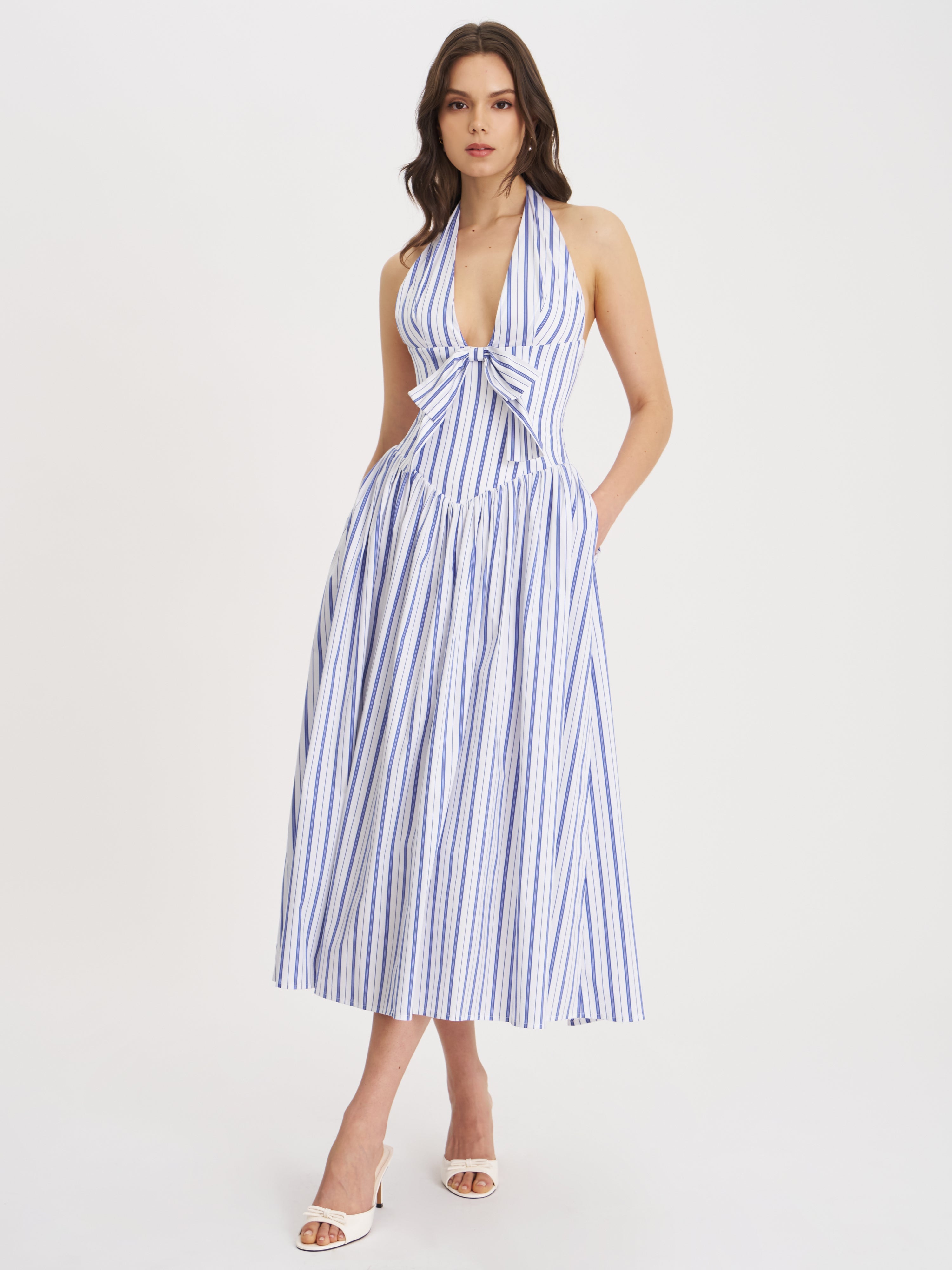 robe maxi vacances rayée