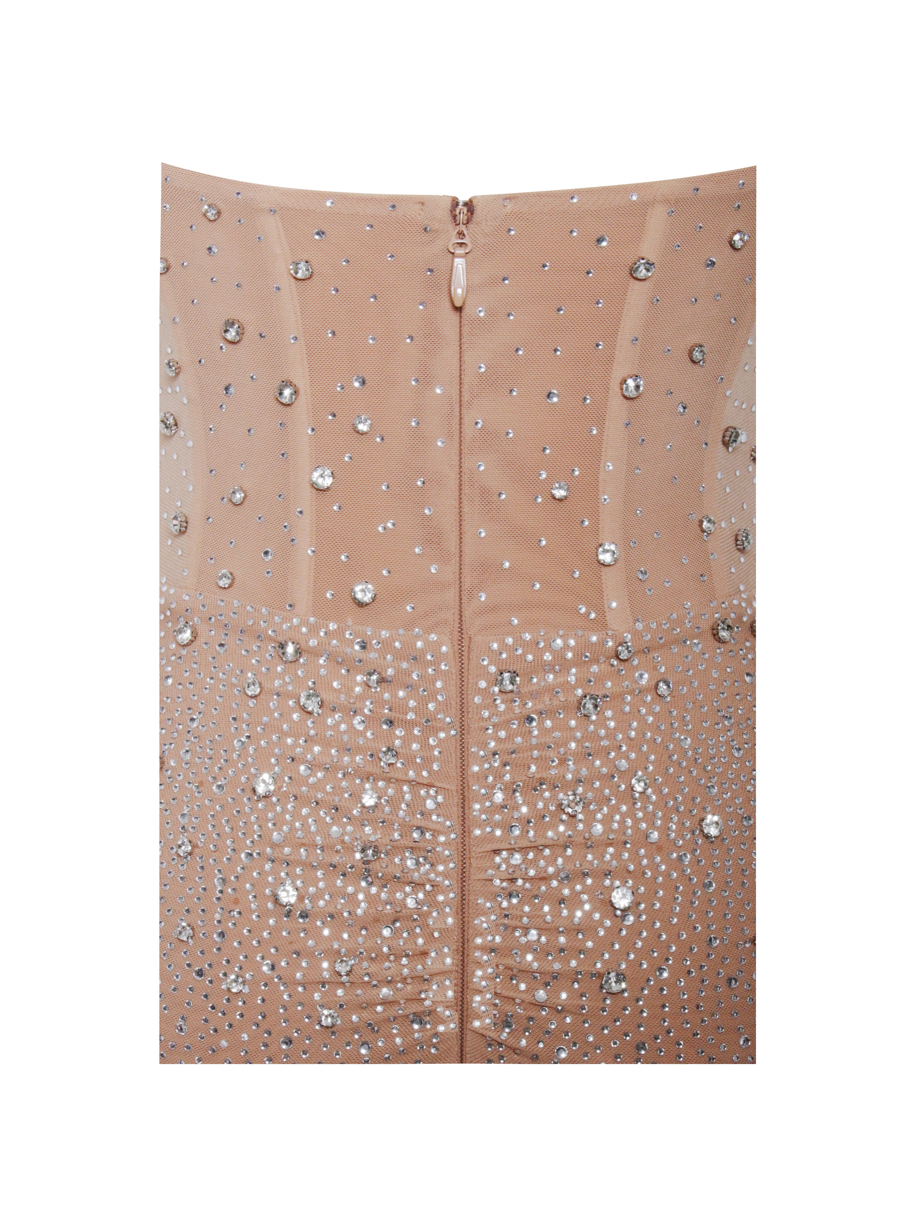 evening gown with crystals