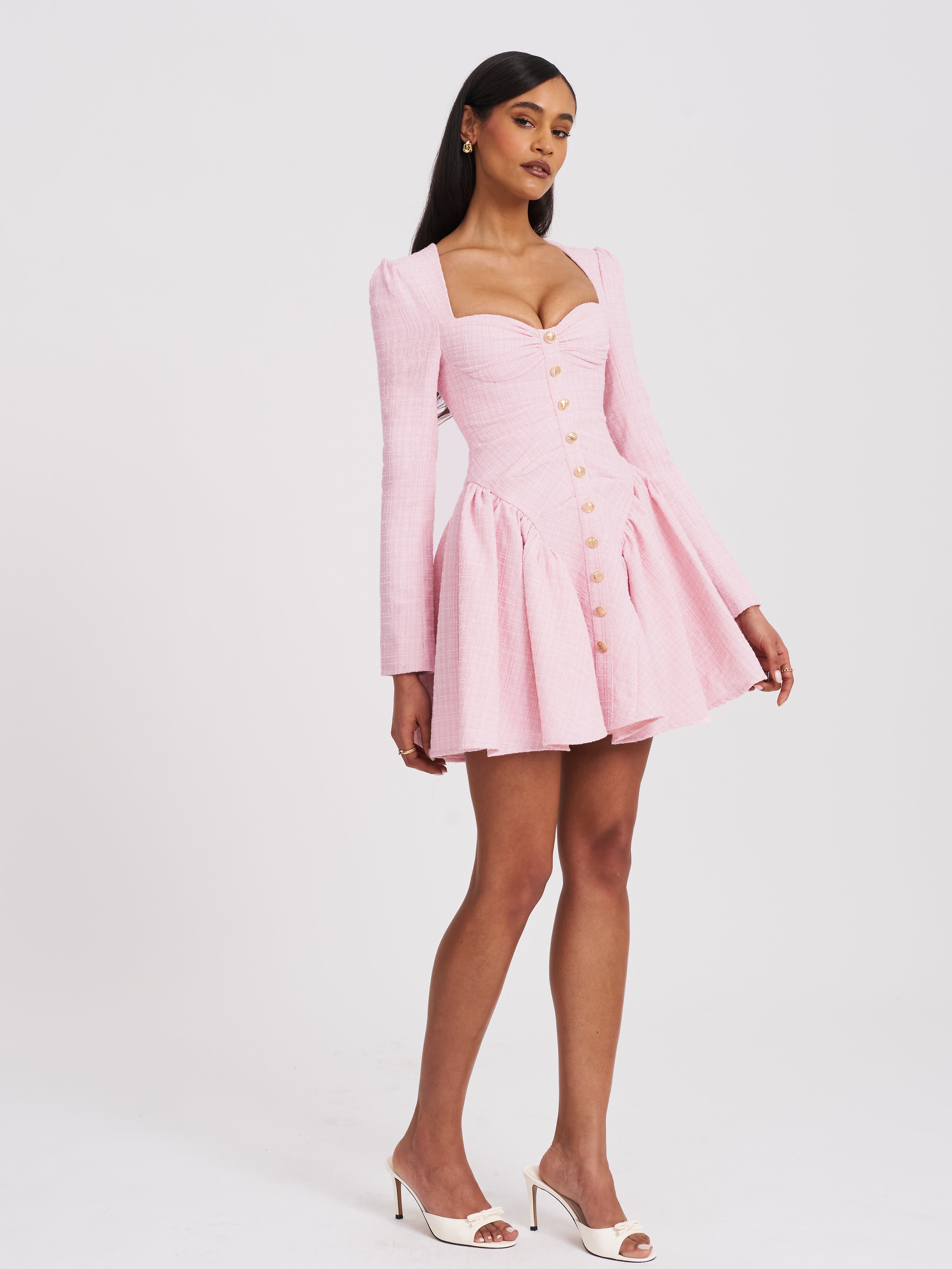robe tweed avec tulle