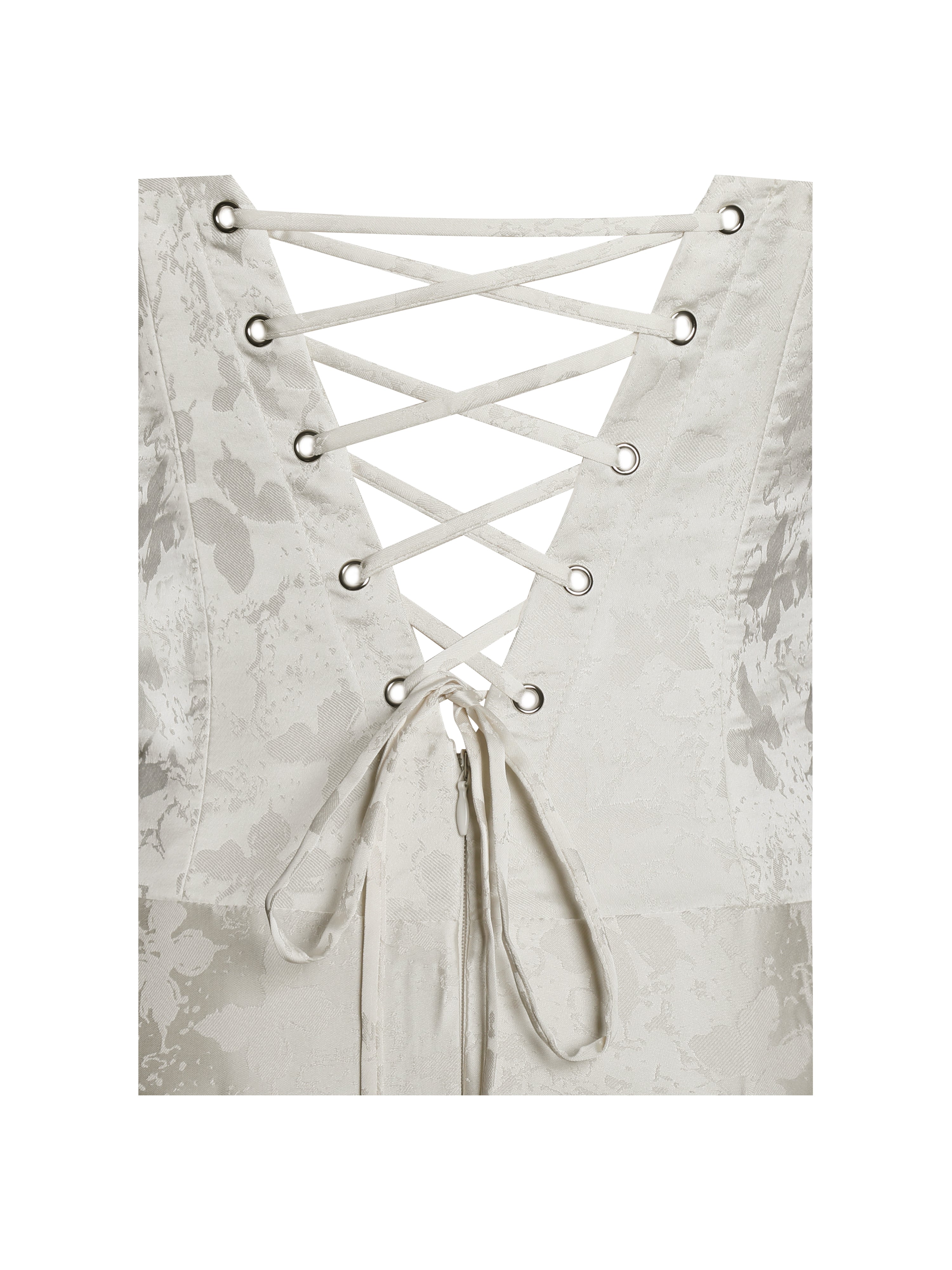 Raegan Dress en blanc et violet Taro