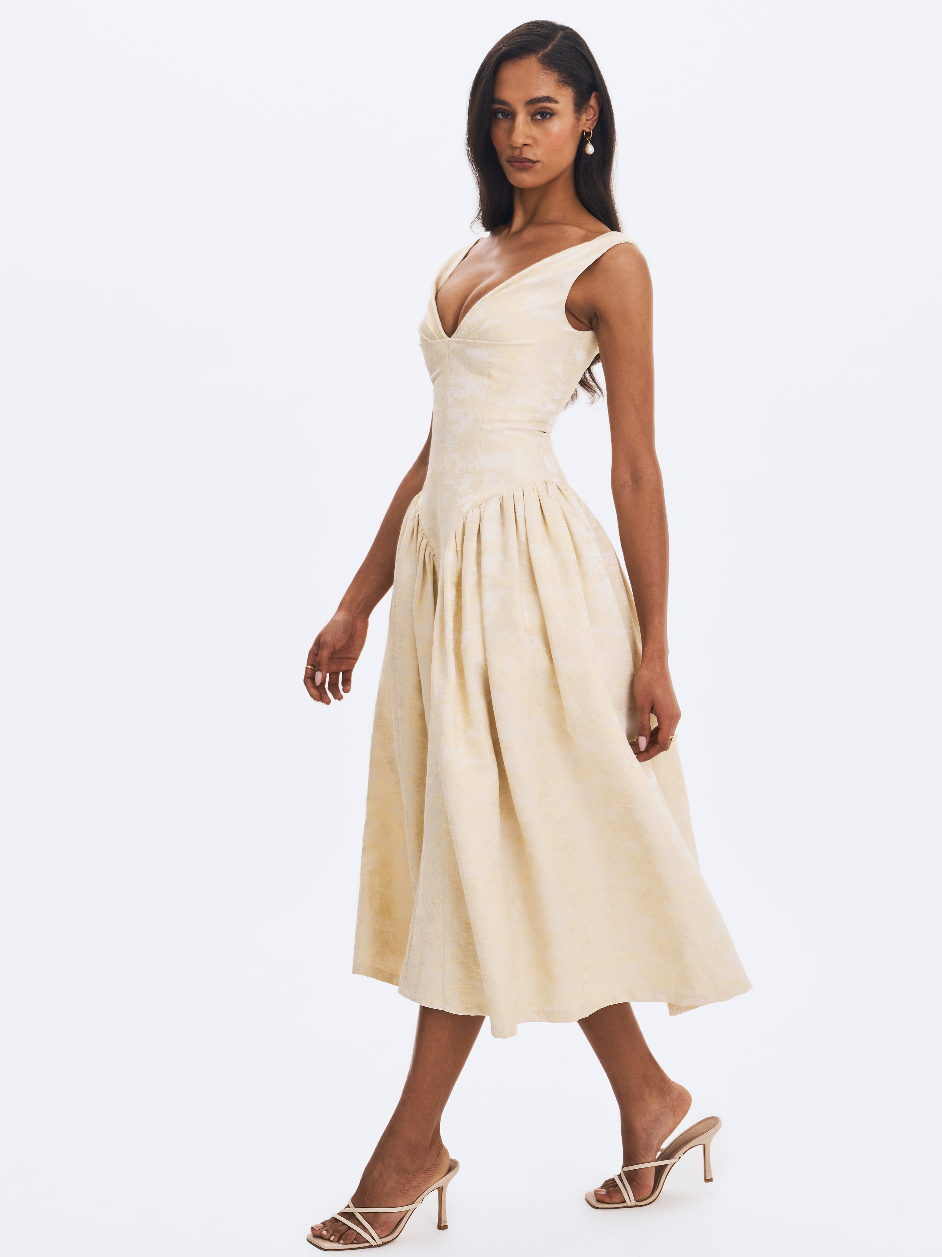 robe A-ligne ivoire