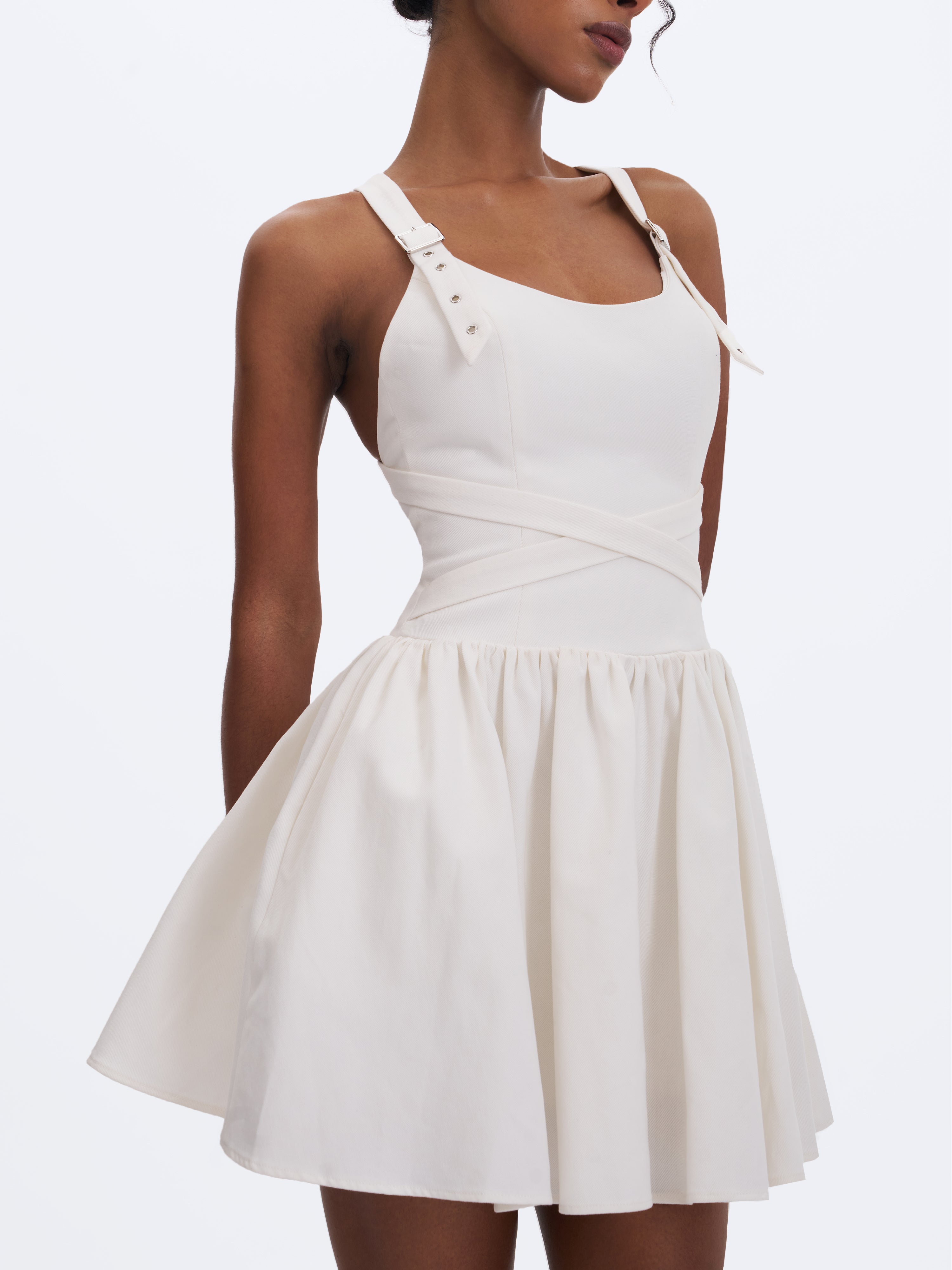 style unique robe mini blanc