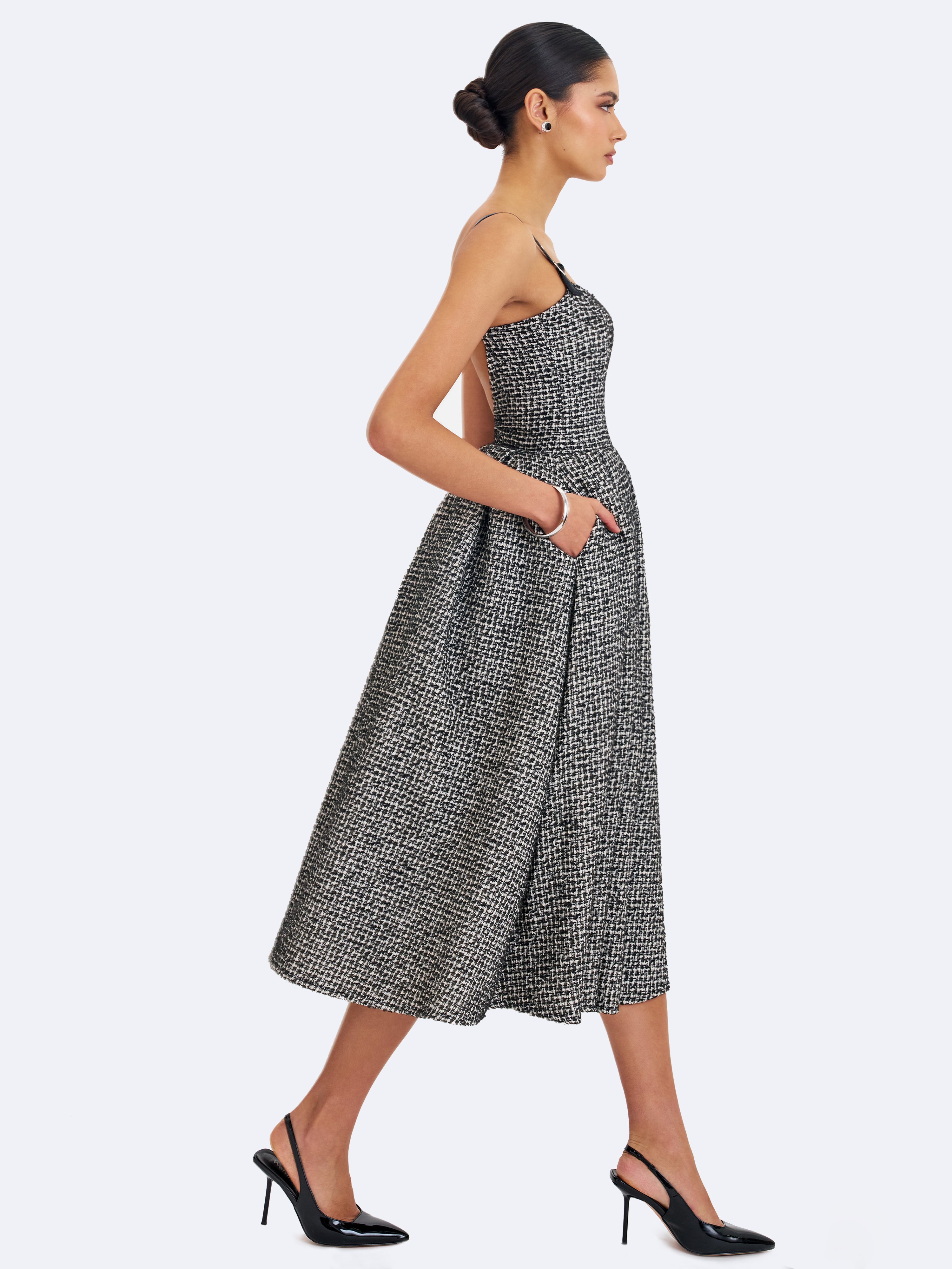 Tweed chic black & white Katalina