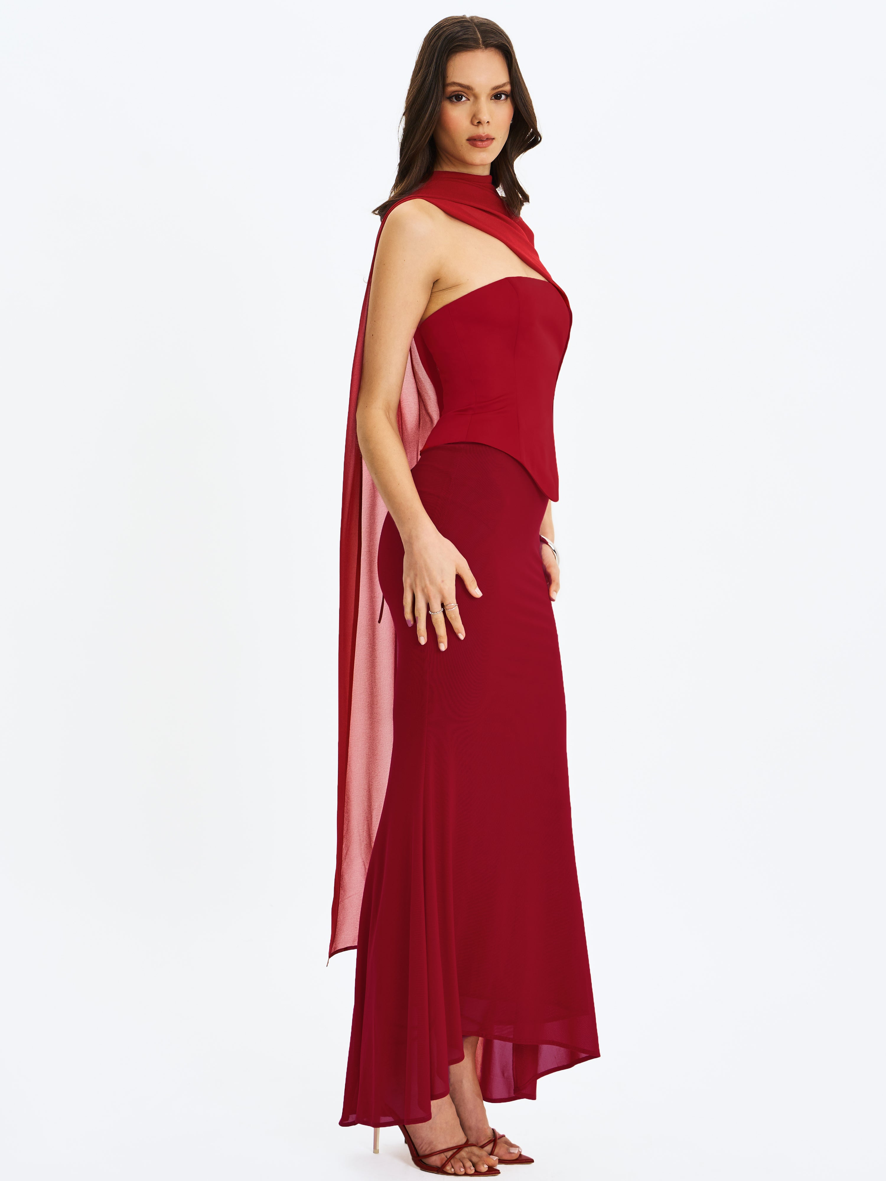 robe en satin et mesh
