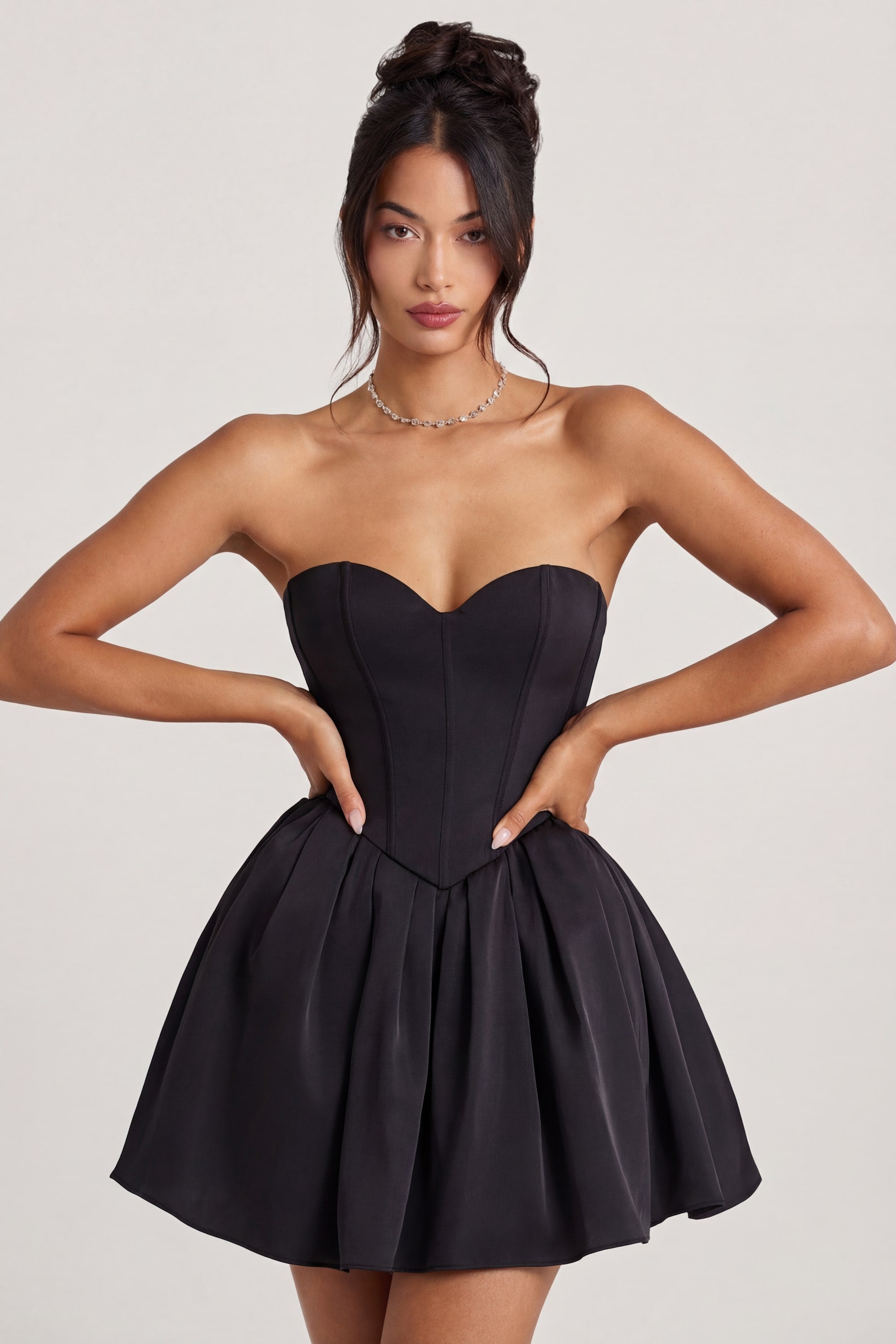 corset tulle mini robe