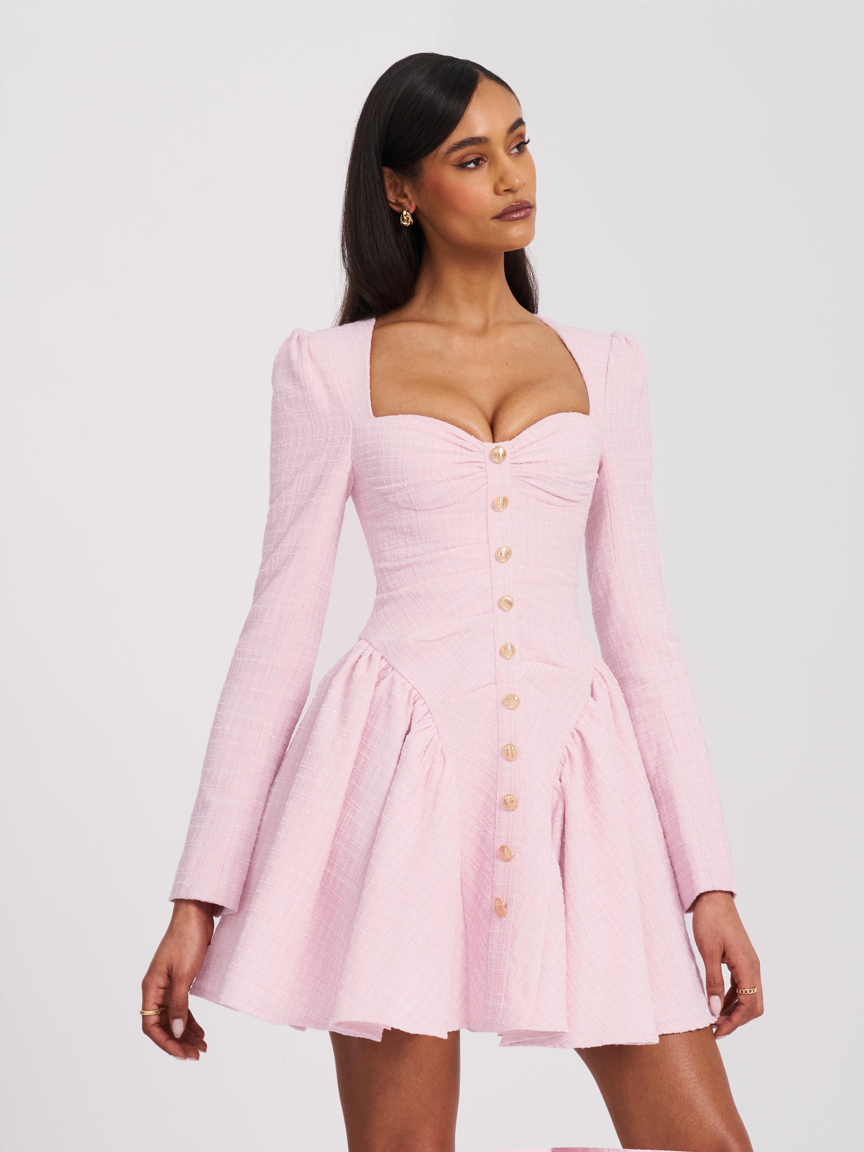 robe mini tweed moderne