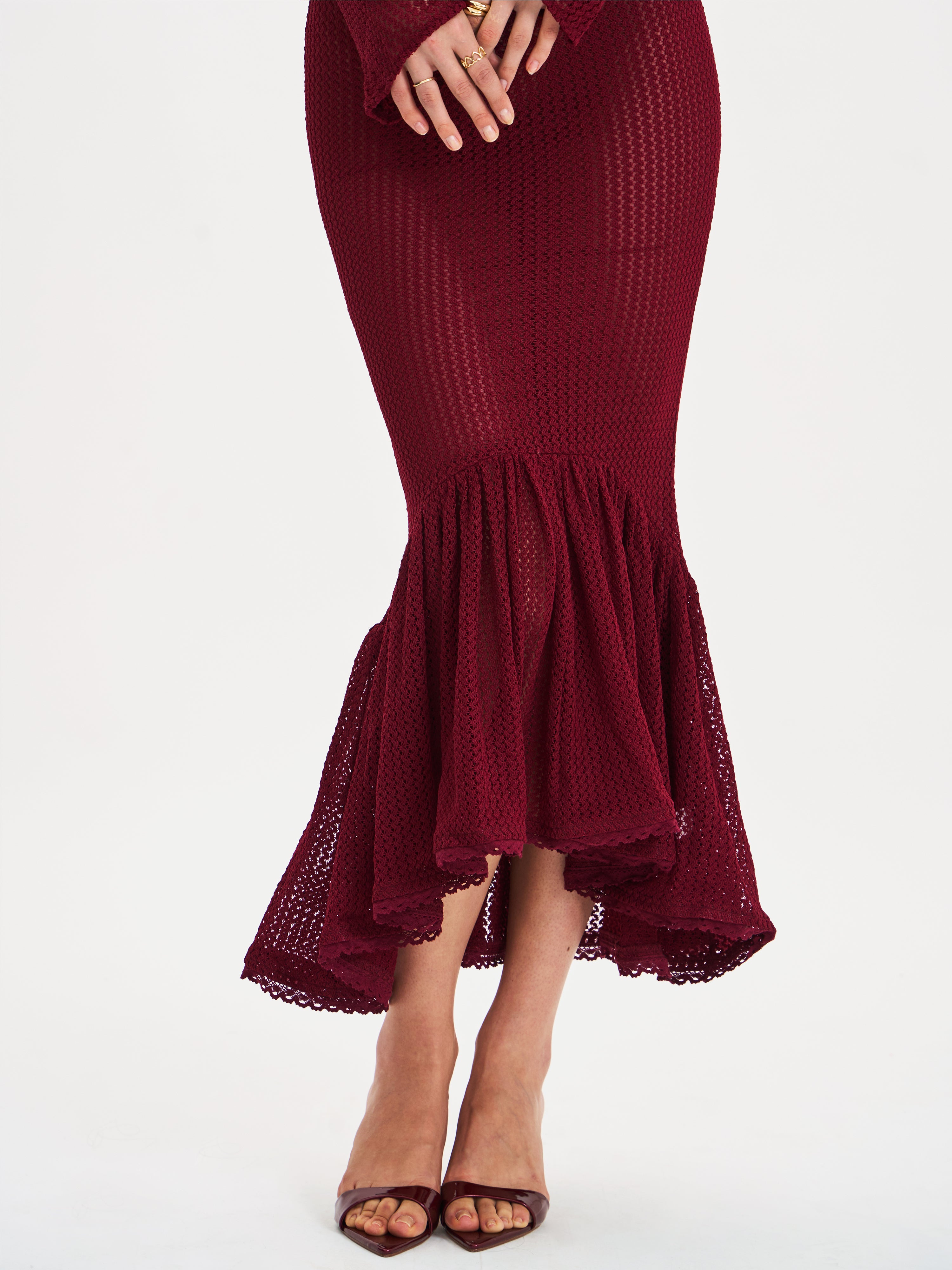 évasé manches robe