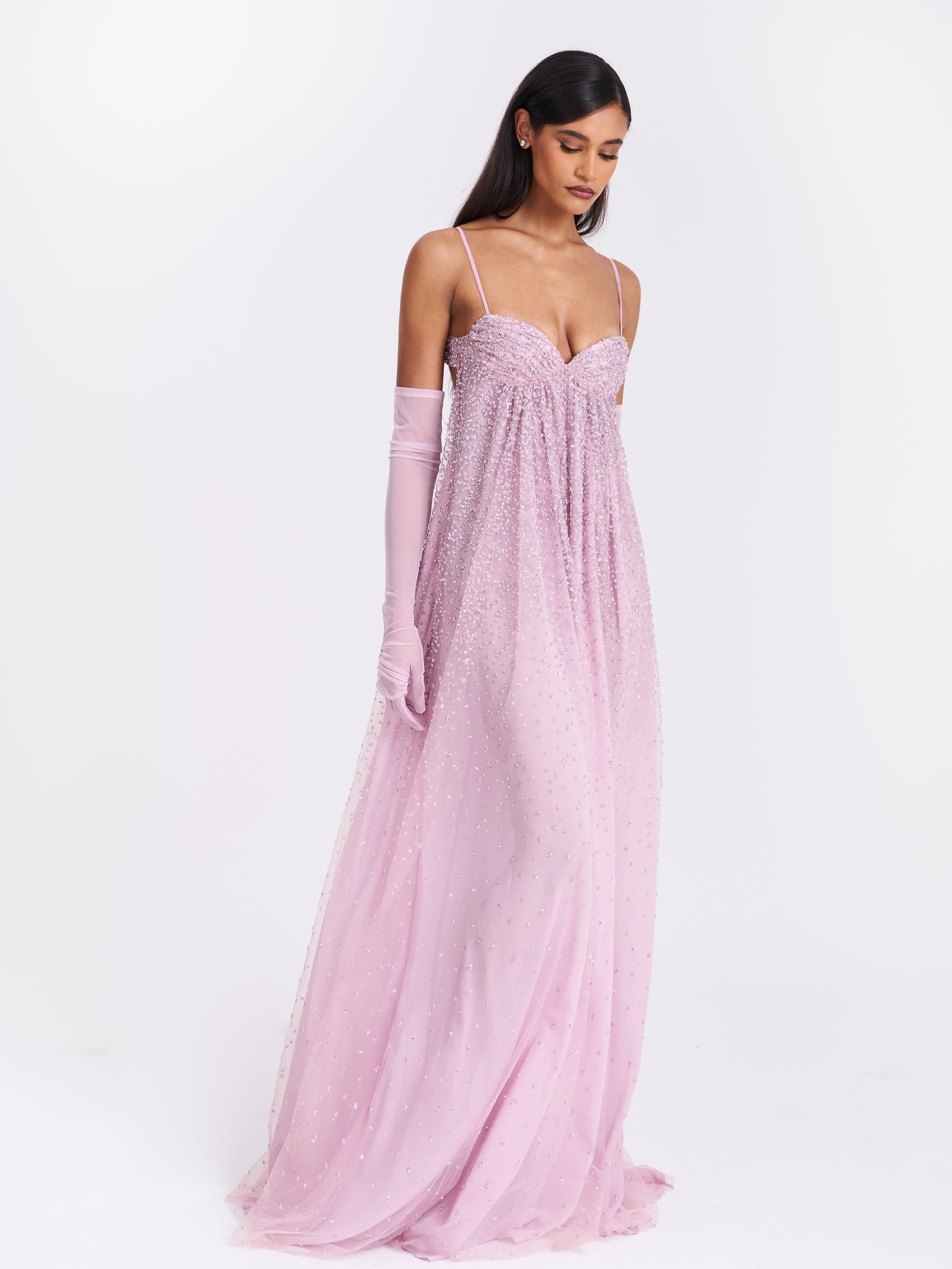 robe longue rose Wallie
