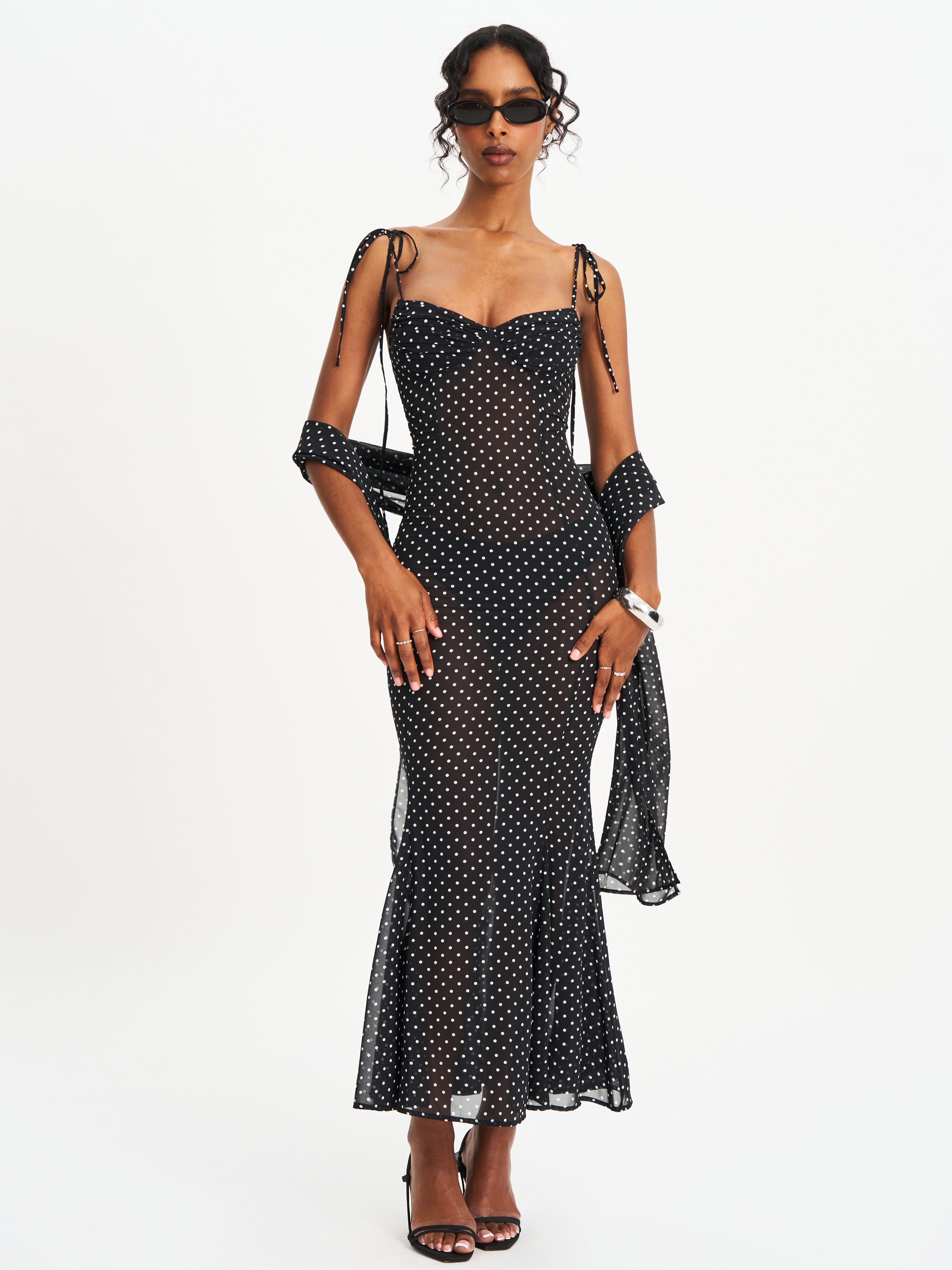 robe maxi en chiffon Yadira