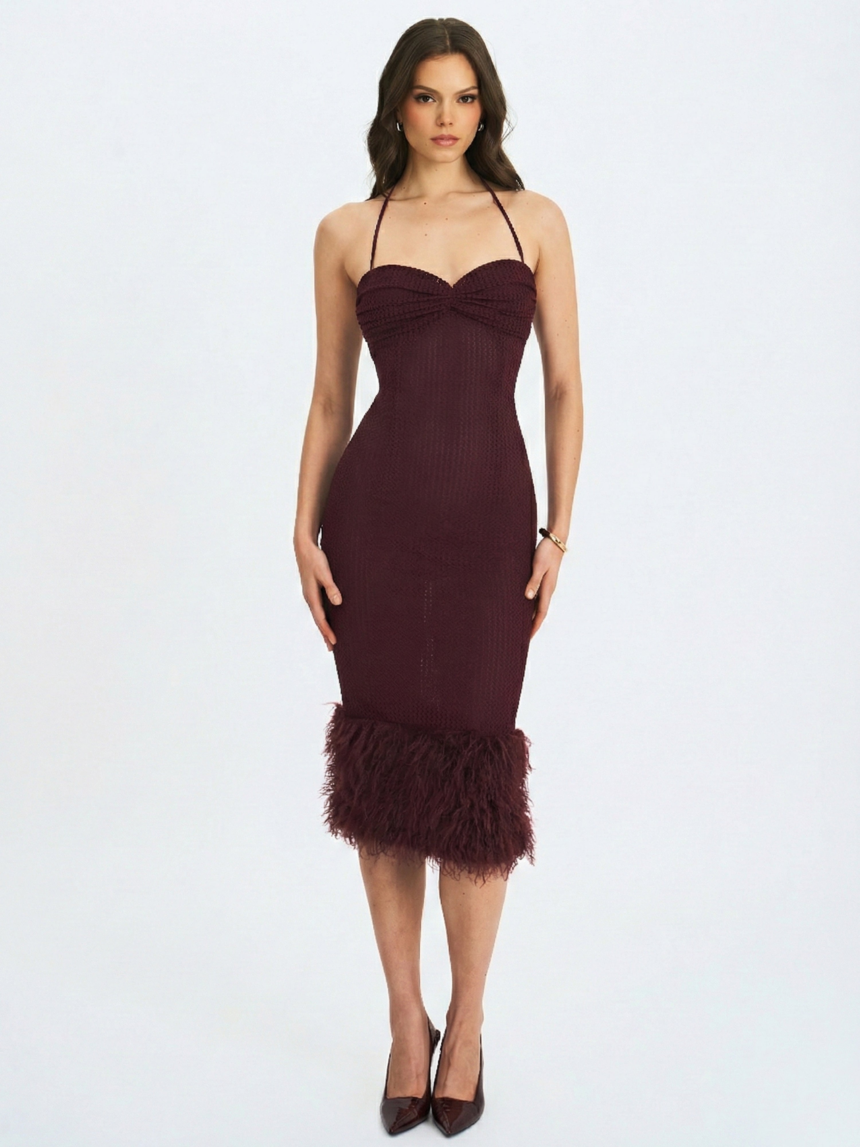 détail halter robe Pluma