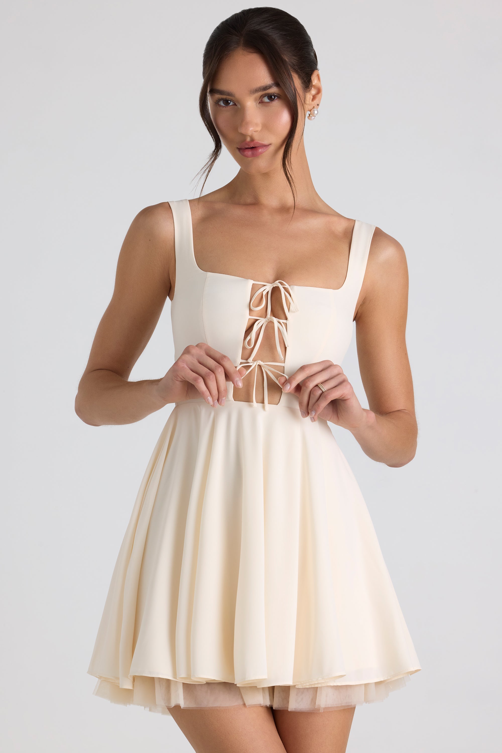 robe micro mini ivoire
